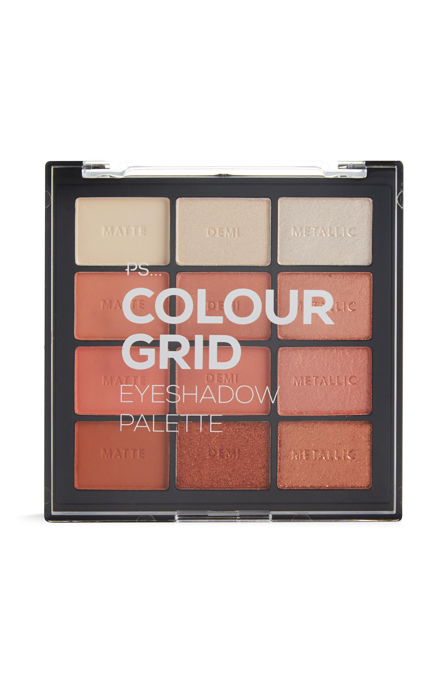 Paleta senčil za oči v odtenkih oranžne PS Pro Colour Grid