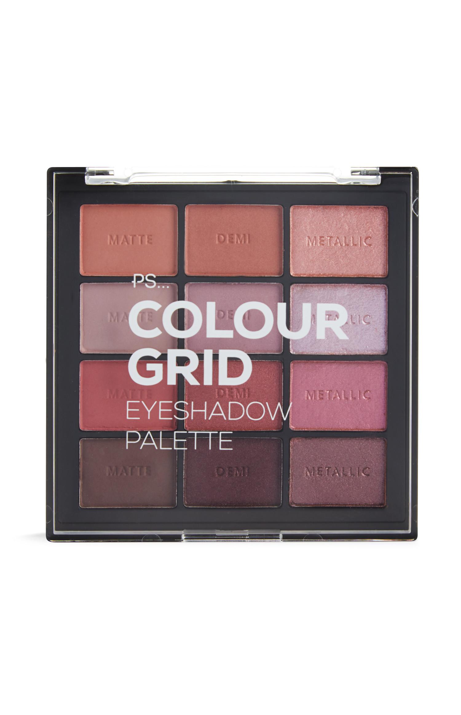 Paleta senčil za oči v odtenkih rožnate PS Pro Colour Grid