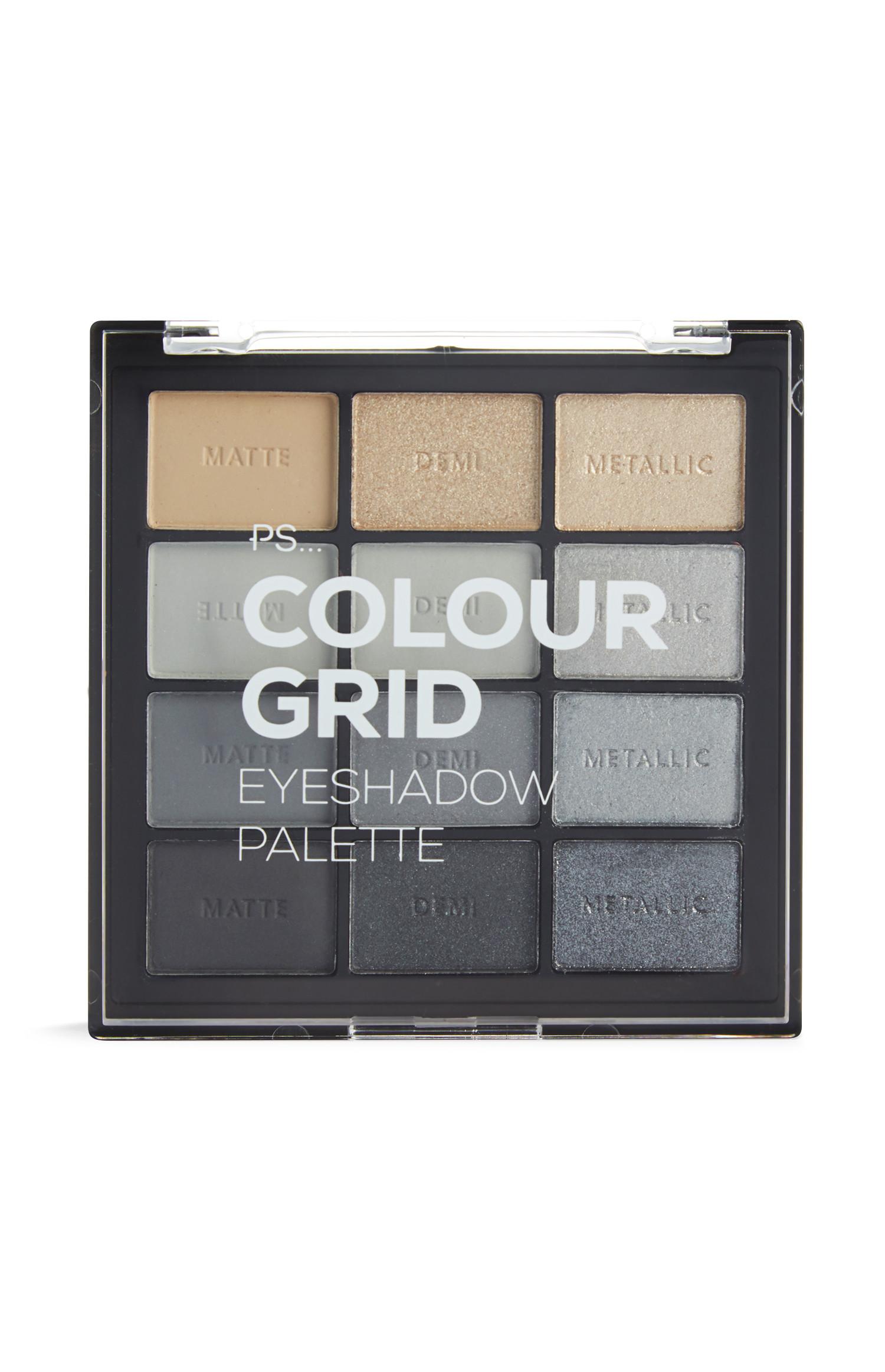 Paleta senčil za oči v odtenkih sive PS Pro Colour Grid