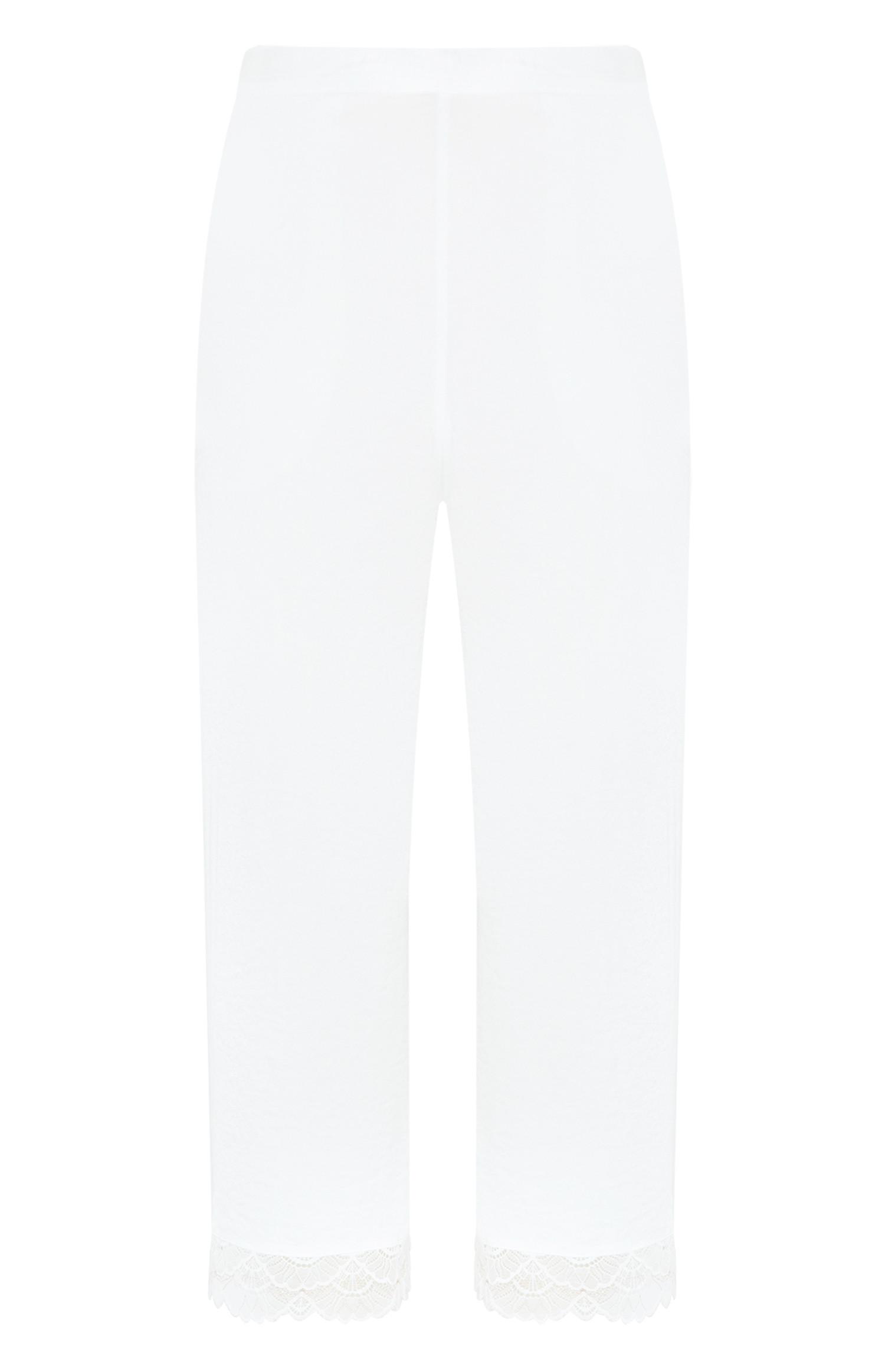 Pantalon ivoire en satin