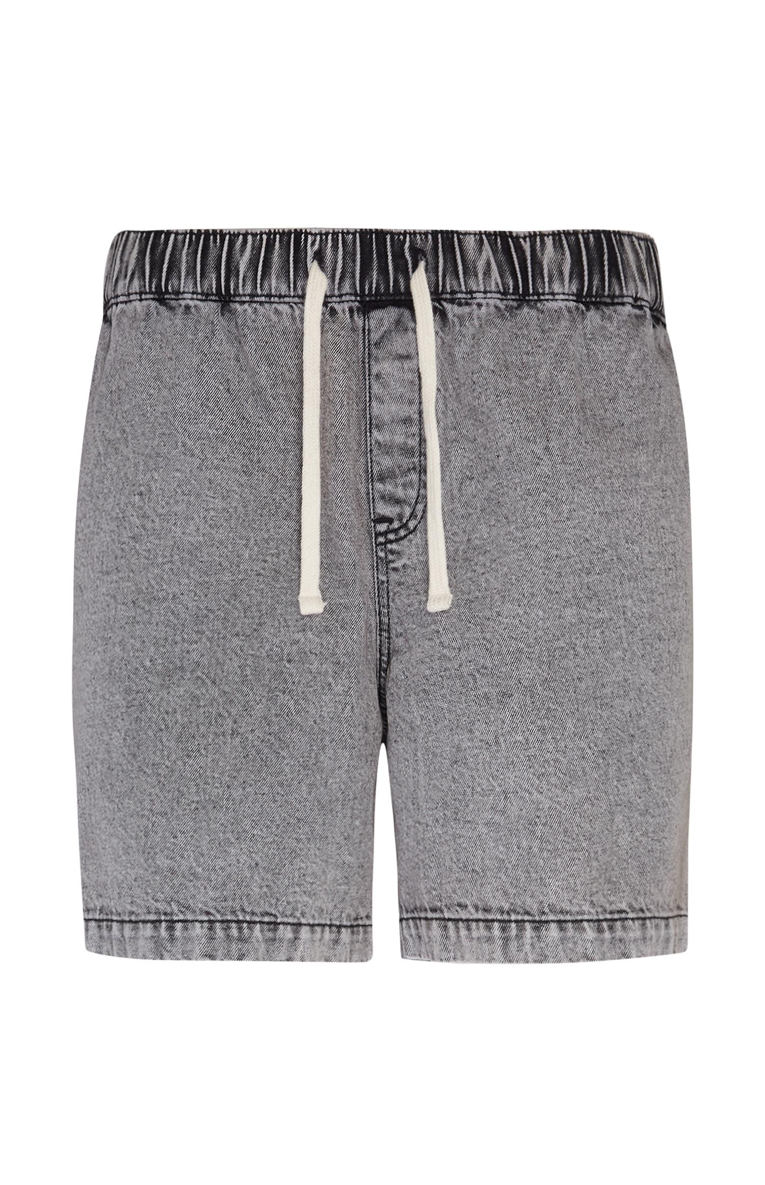 Shorts grigi in denim lavato casual