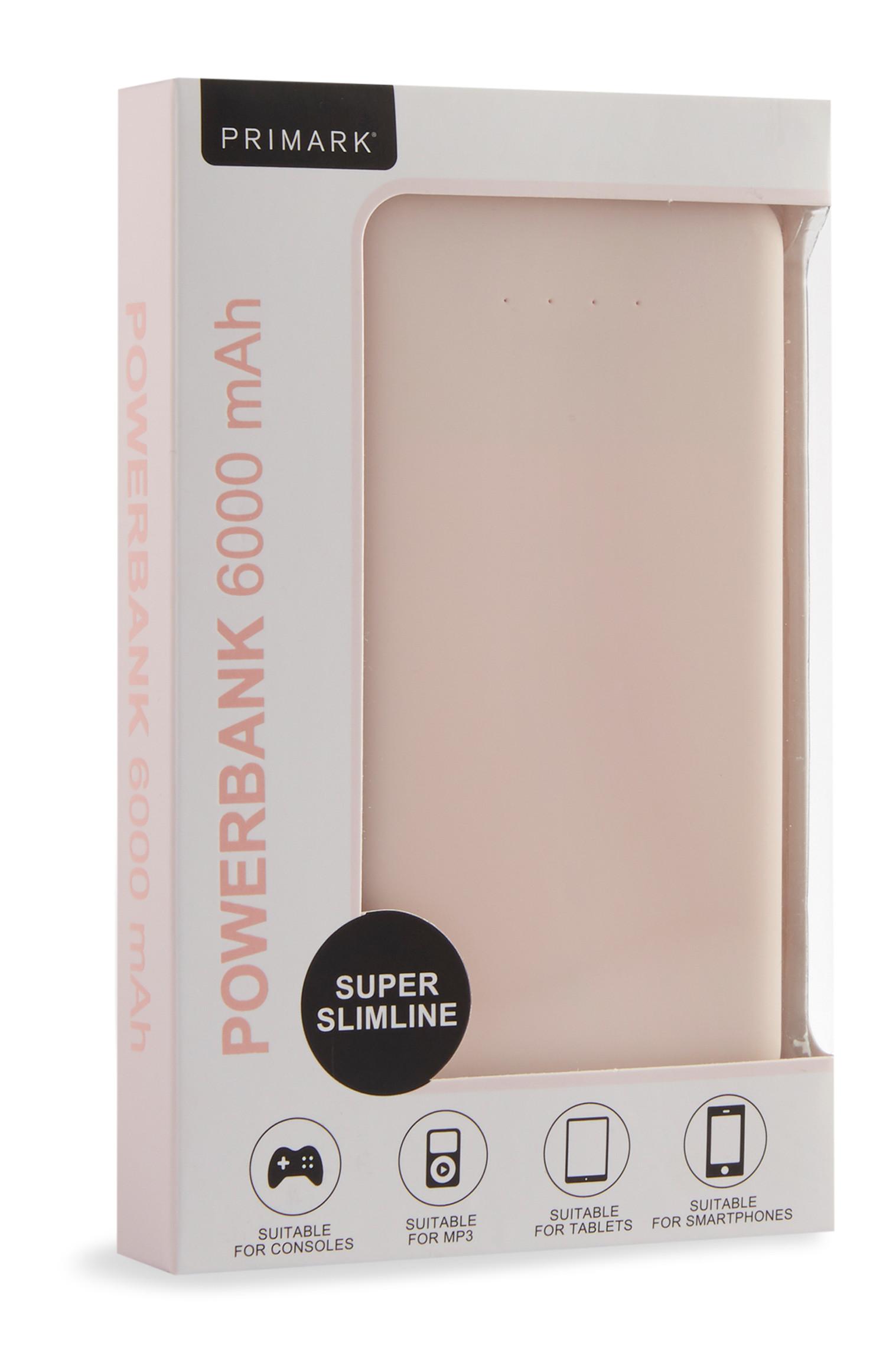 Batterie externe ultrafine rose clair 6000 mAh Accessoires pour