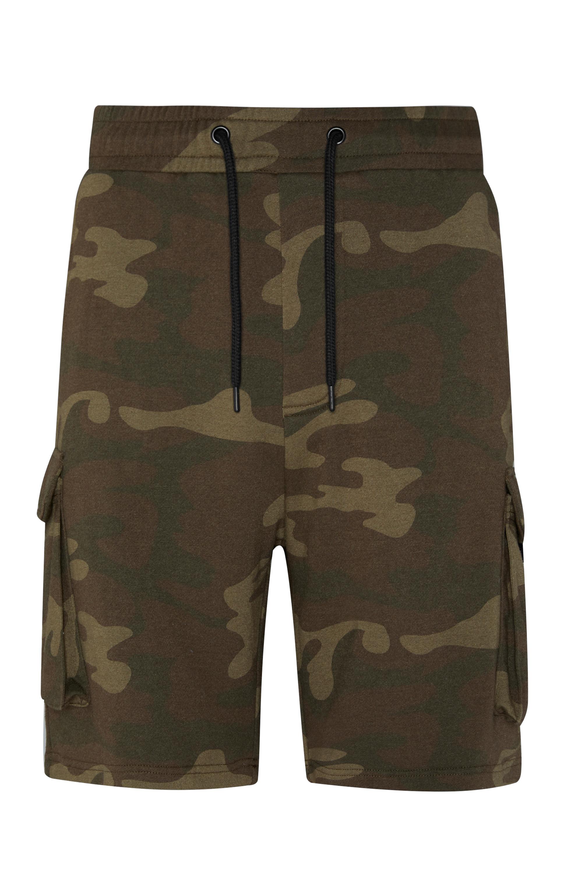 Shorts cargo kaki mimetici