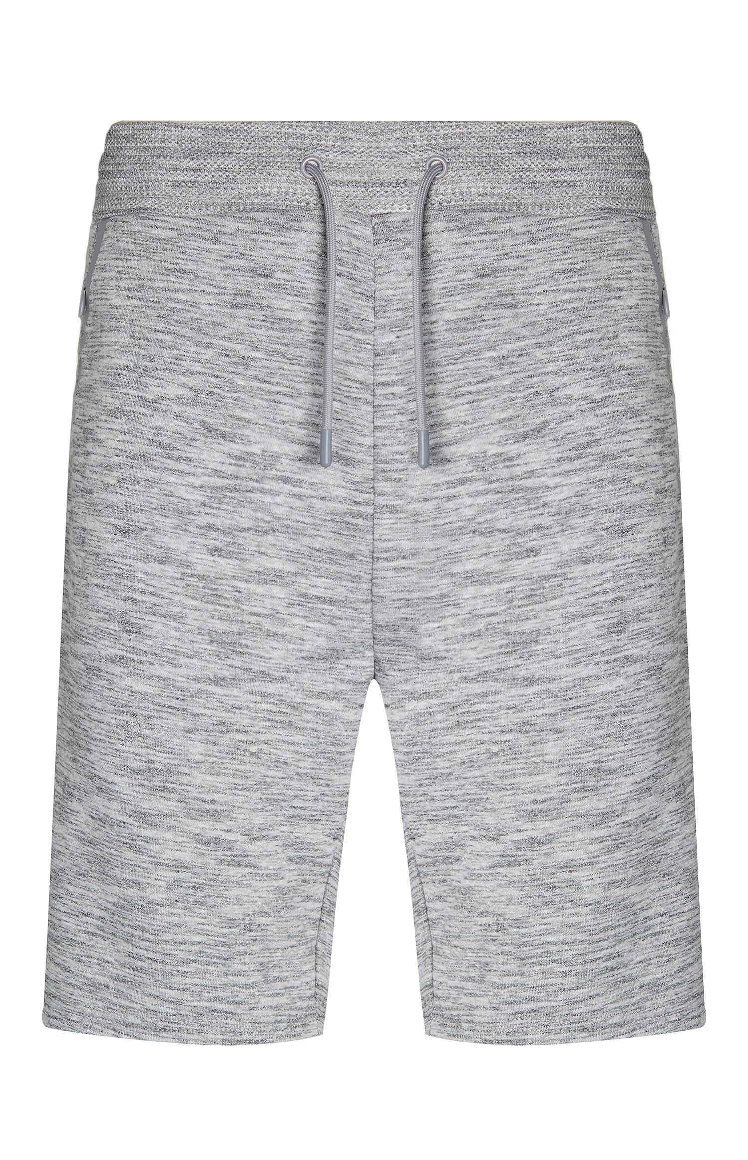 Calções textura malha cinzento