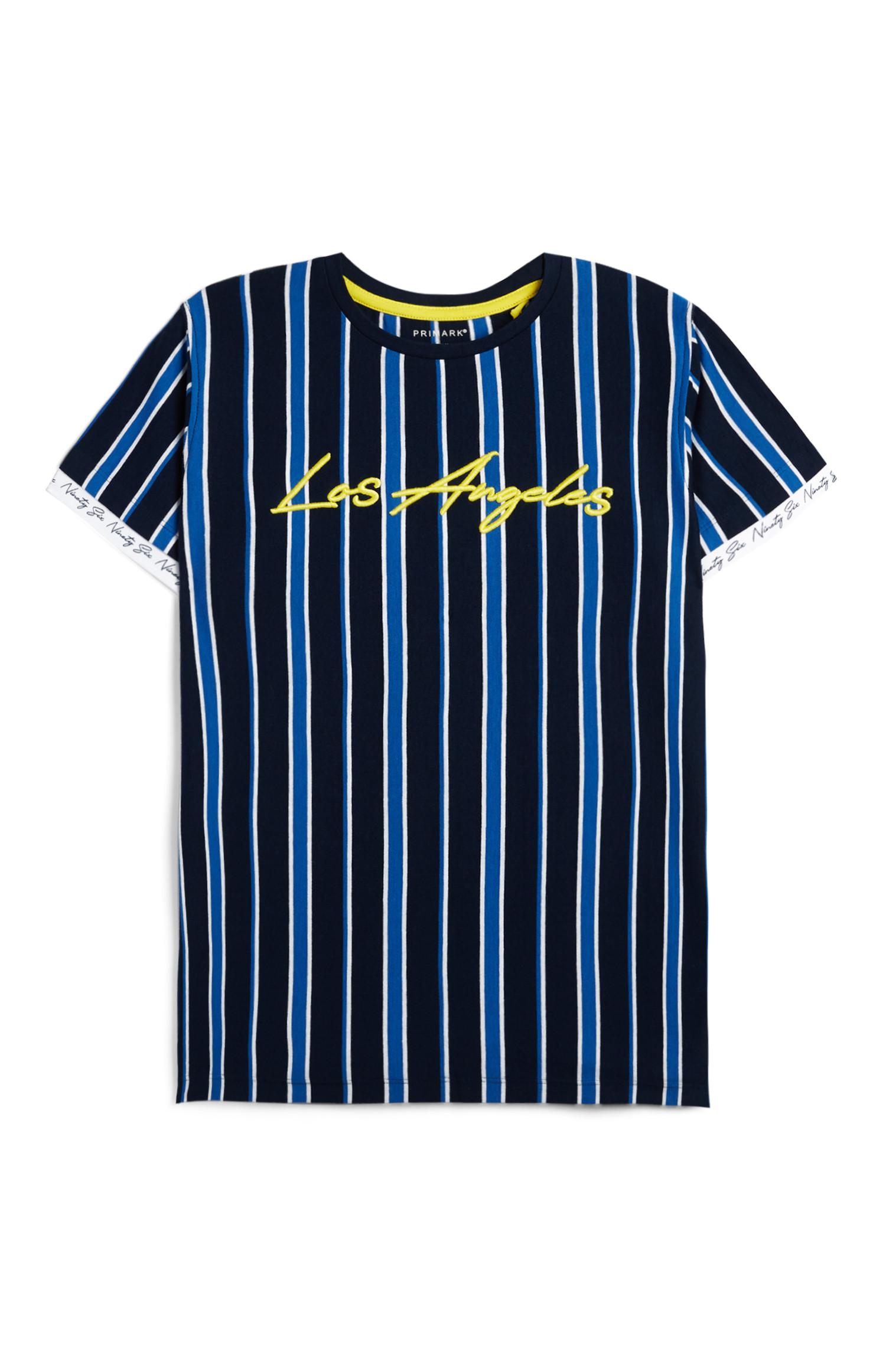 T-shirt Los Angeles rapaz azul