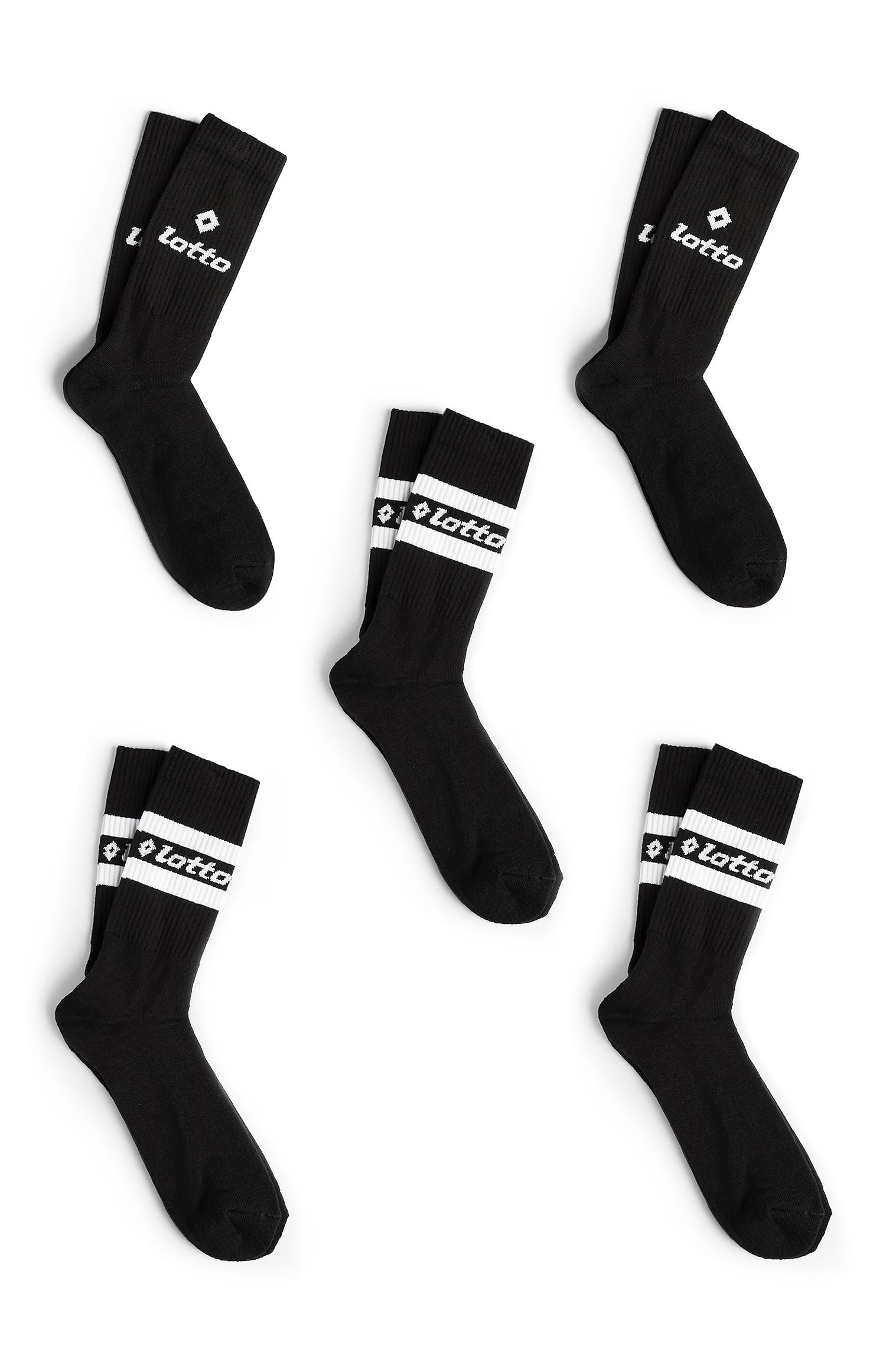 5 paia di calzini neri Lotto