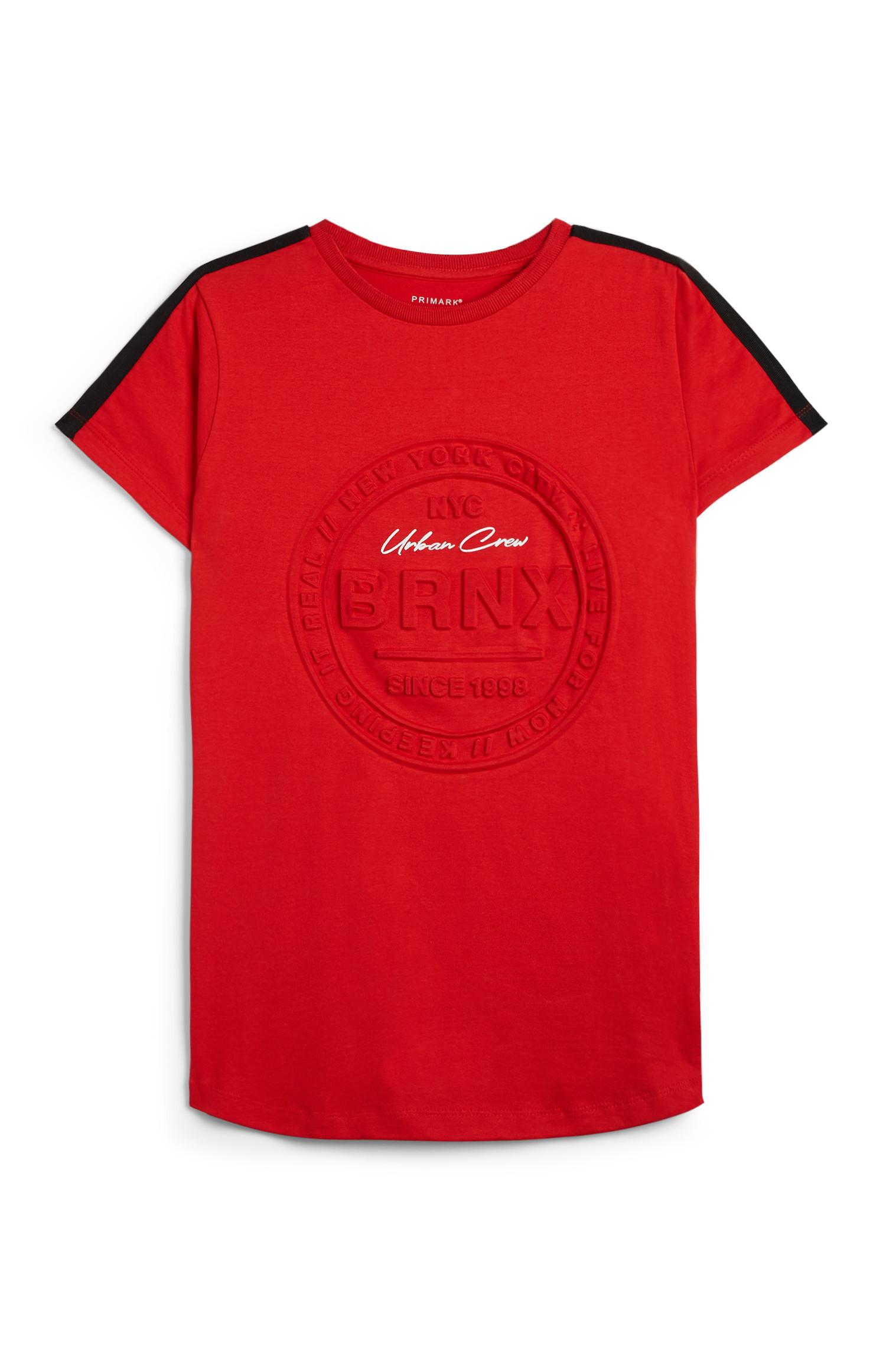 T-shirt BRNX relevo rapaz vermelho