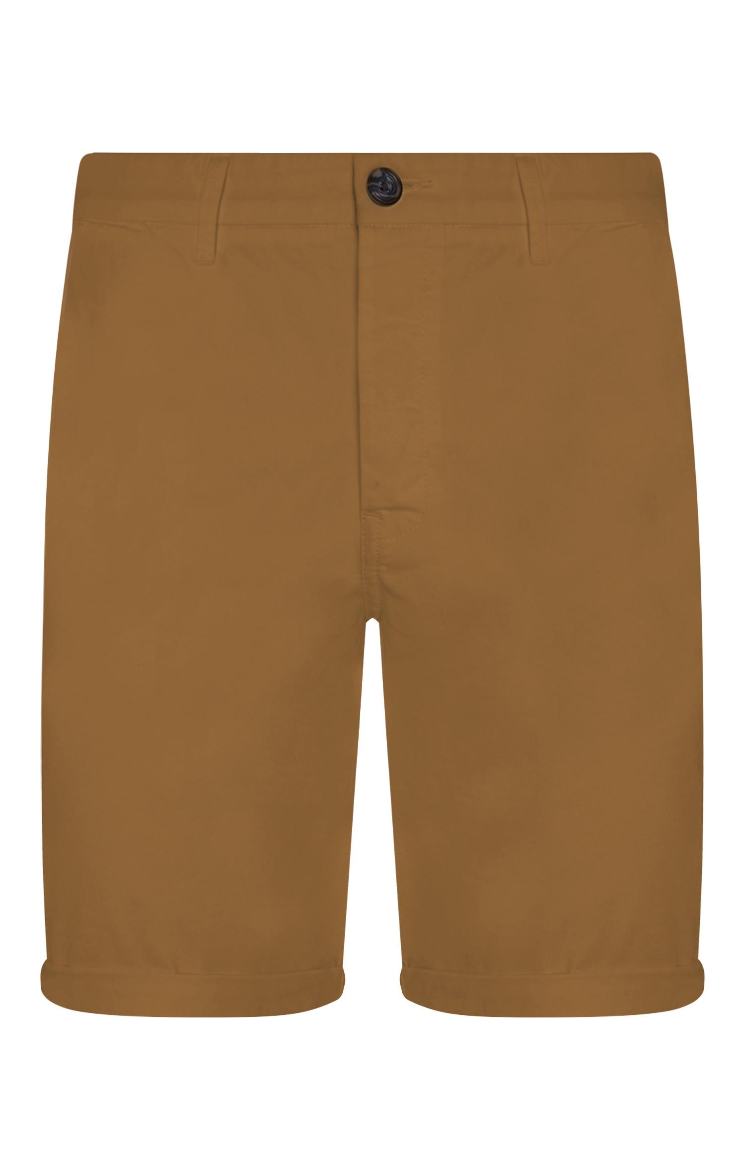 Shorts chino tabacco in chambray