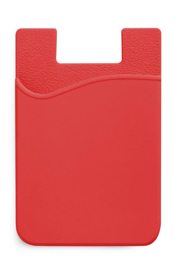 Porte-cartes rouge en silicone