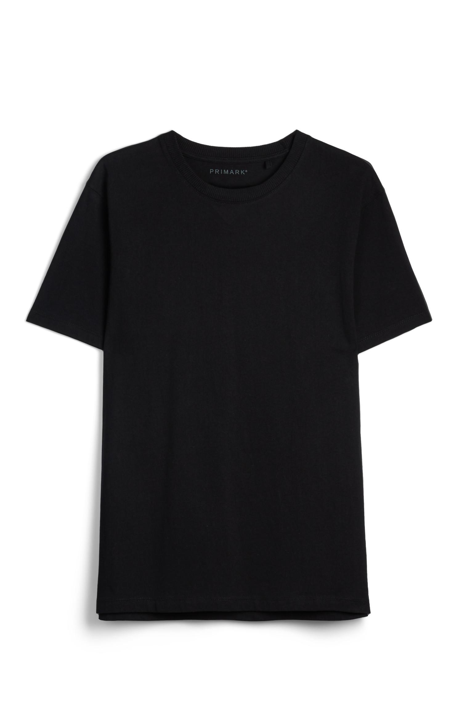 T-shirt noir coupe droite en coton biologique