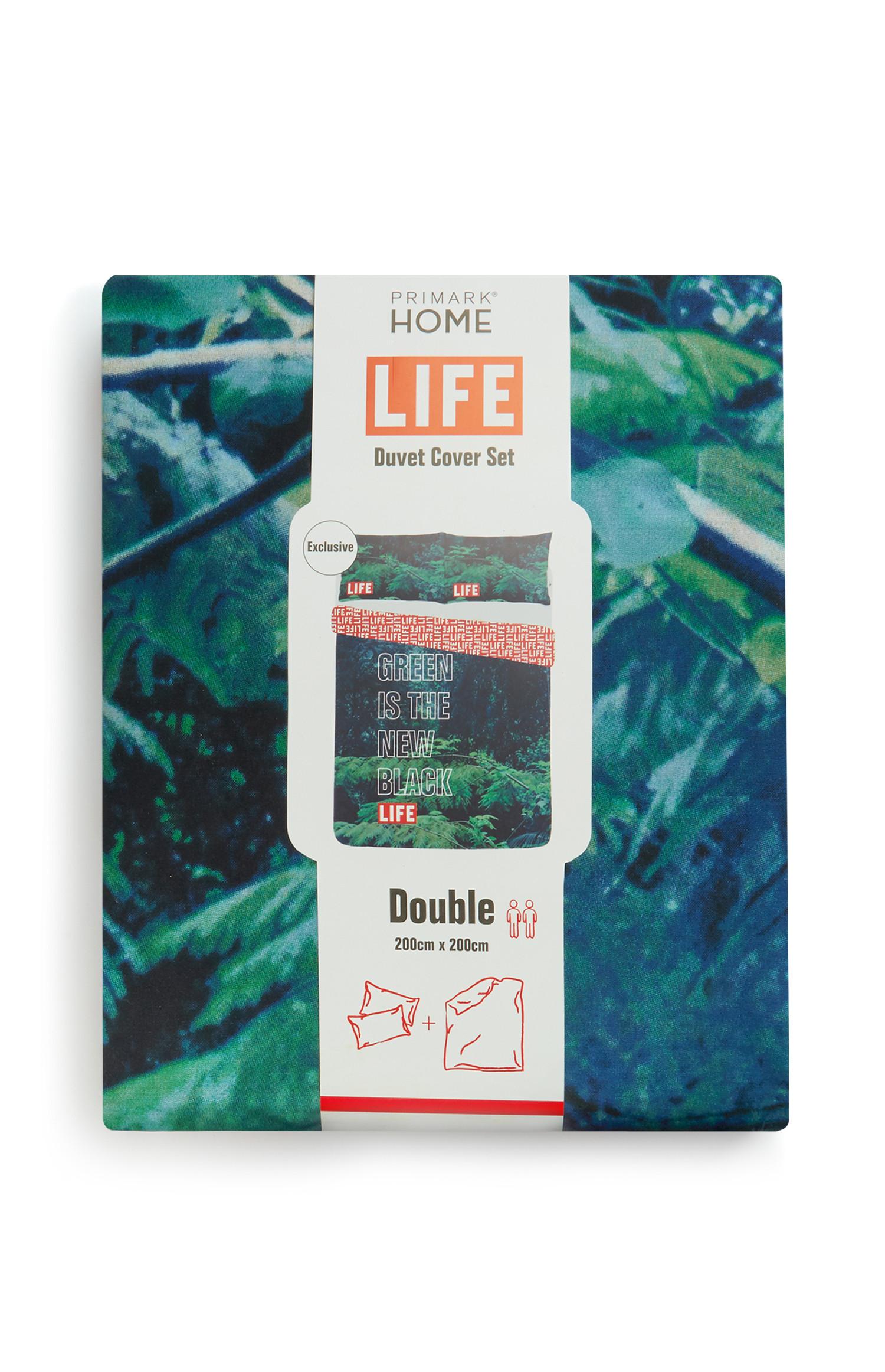 Komplet prevlek za prešito odejo za zakonsko posteljo Green Is The New Black