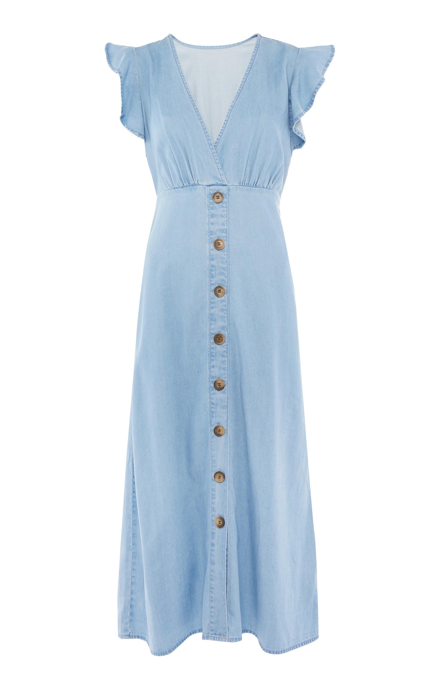 primark denim pinafore skater dress