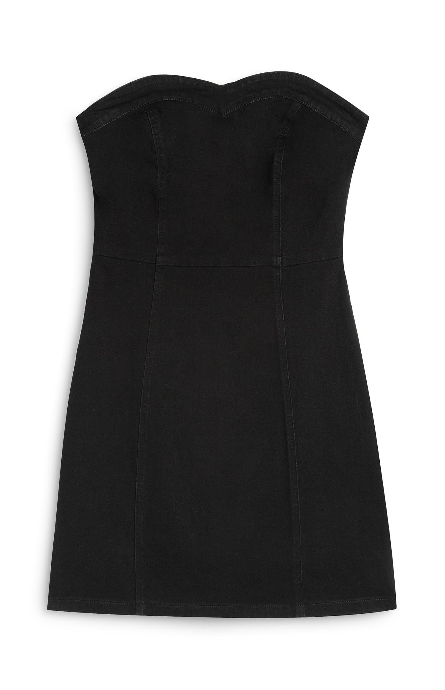 Vestido justo s/ alças preto