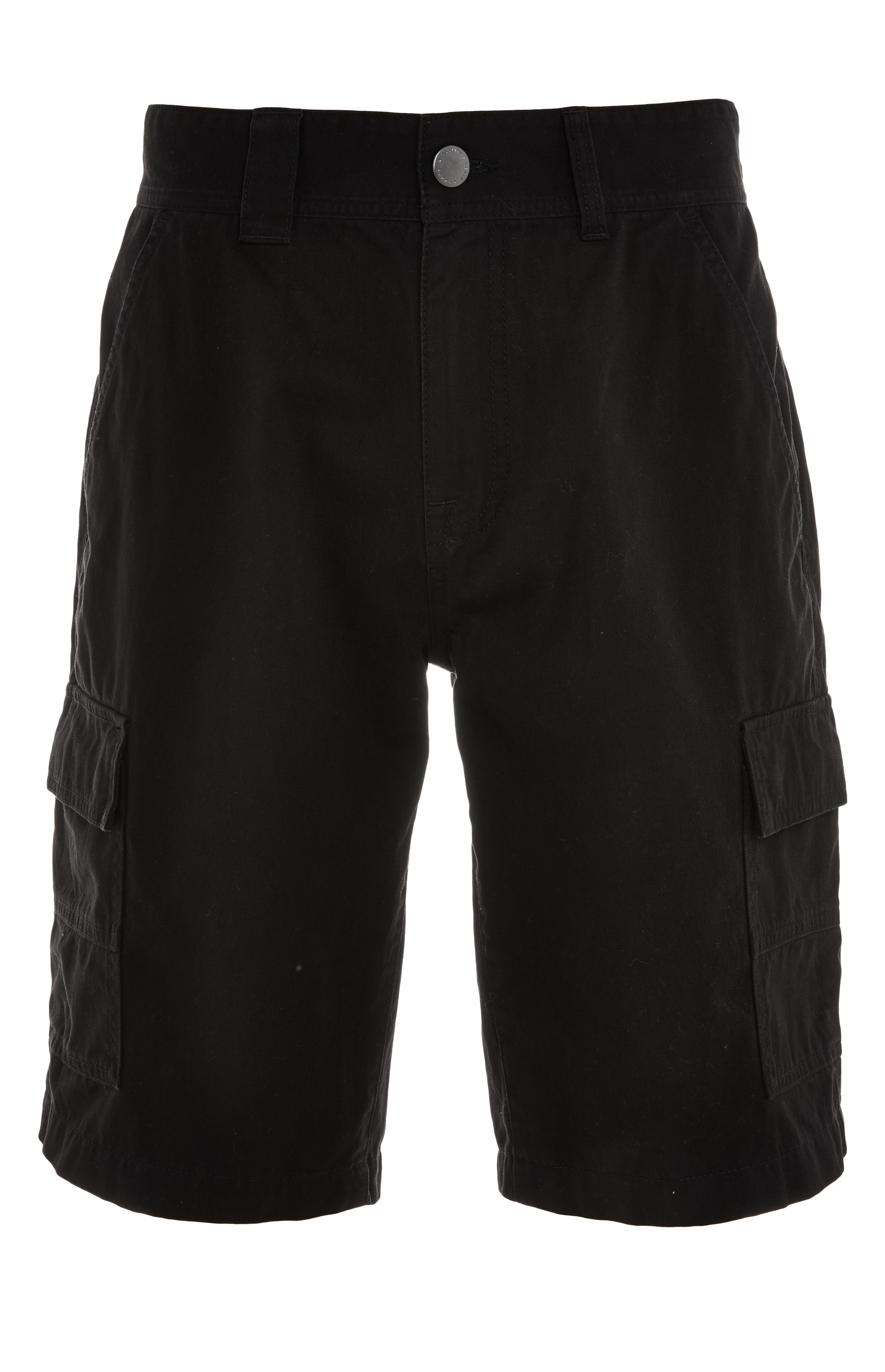 Pantalón corto cargo negro con bolsillos Pantalones cortos para
