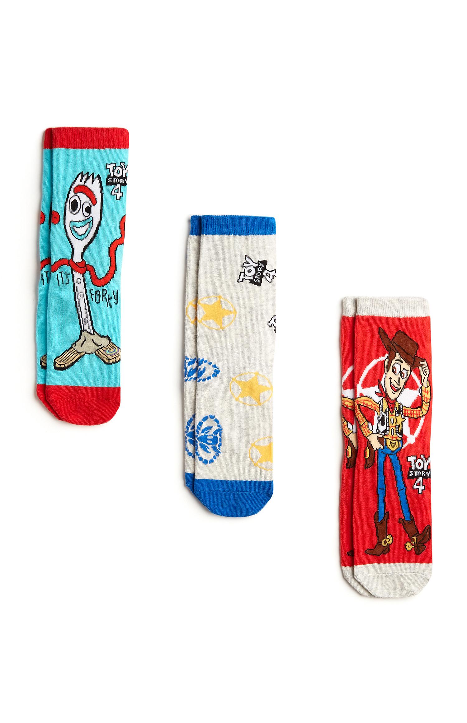 3 paia di calzini blu e rossi Toy Story