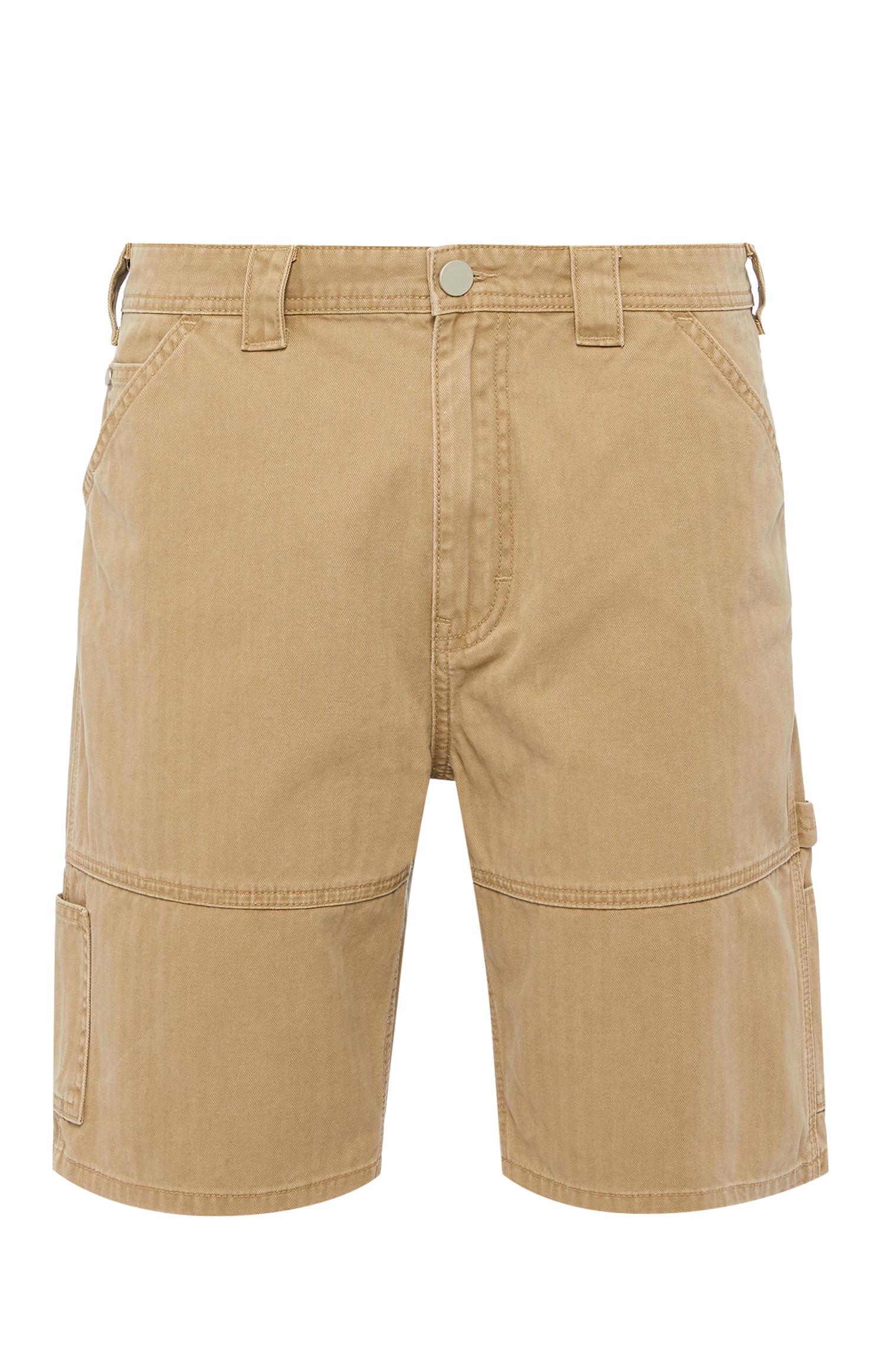 Pantaloni color pietra funzionali stile carpentiere