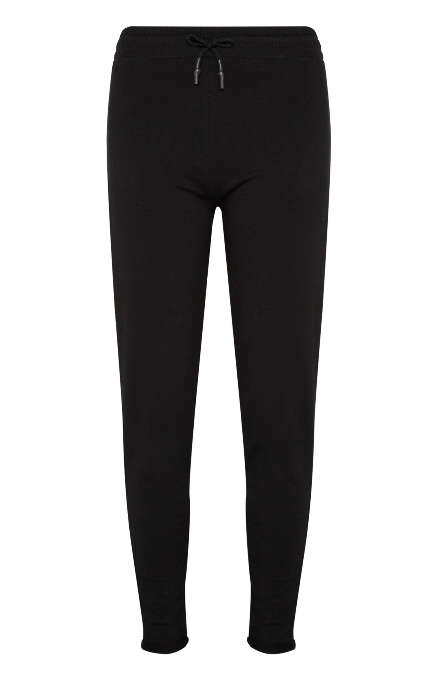 Calças fato treino cintura elástica preto