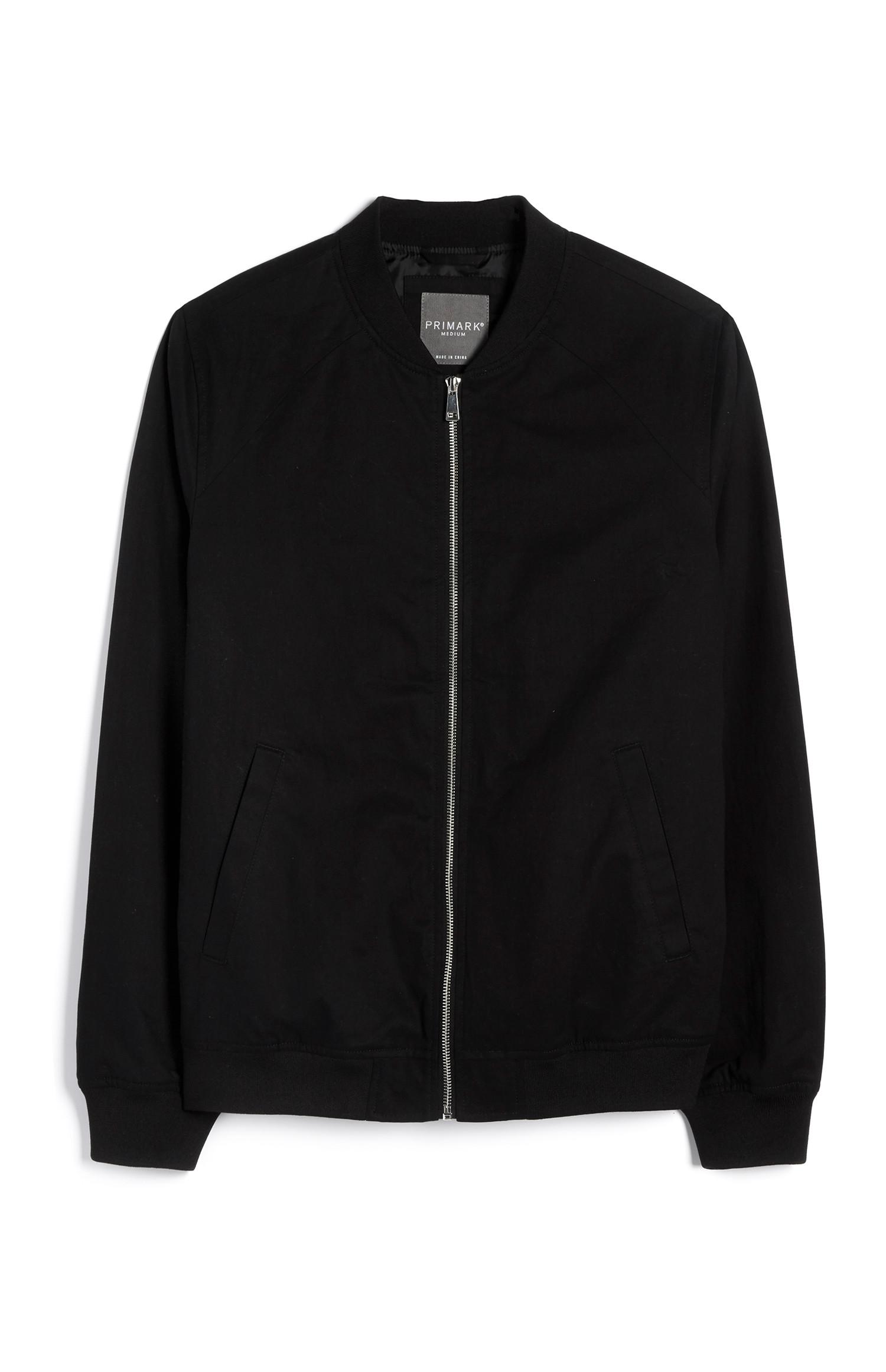Blouson bomber noir zippé