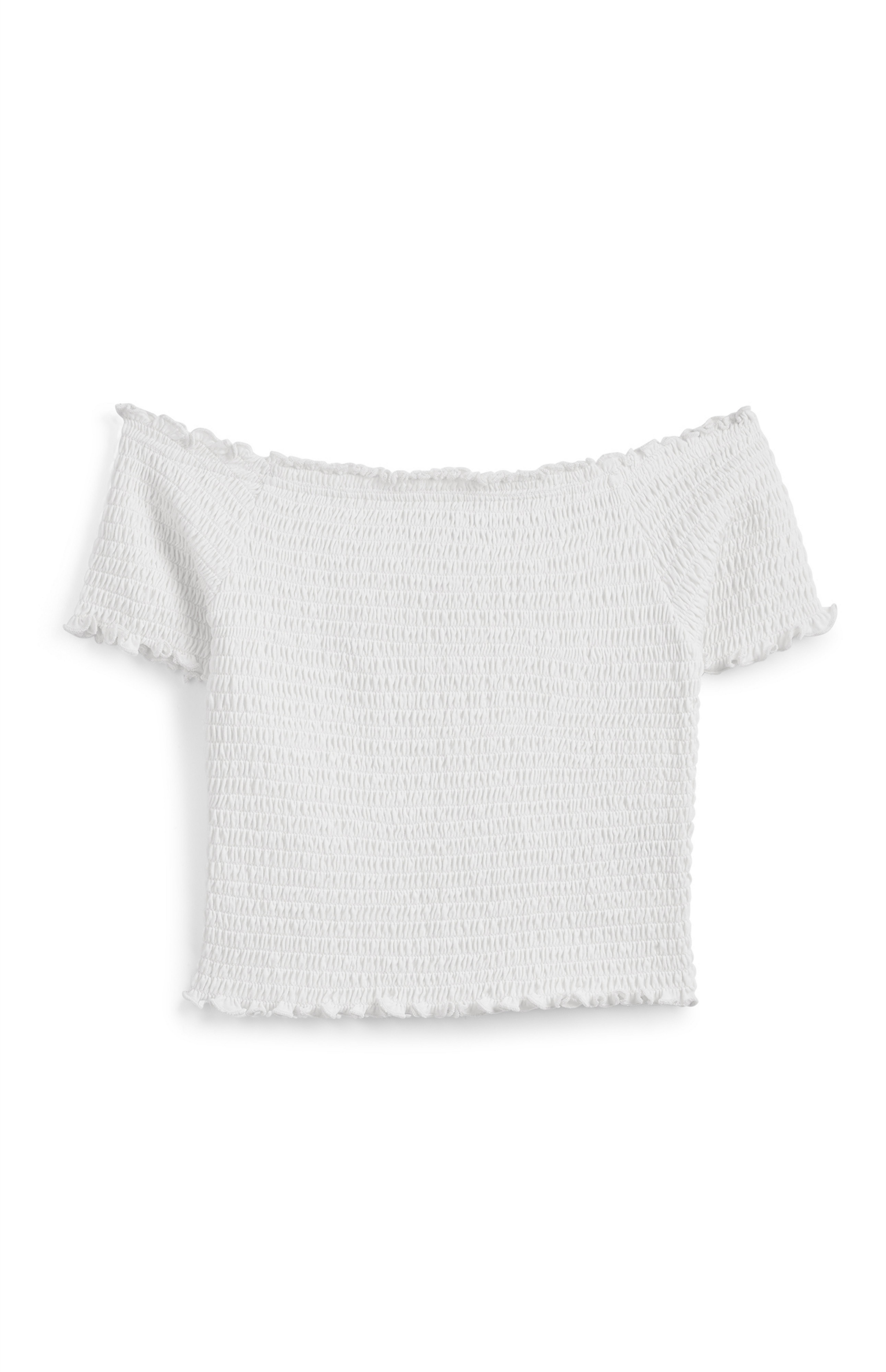 T-shirt bardot pregas rapariga branco