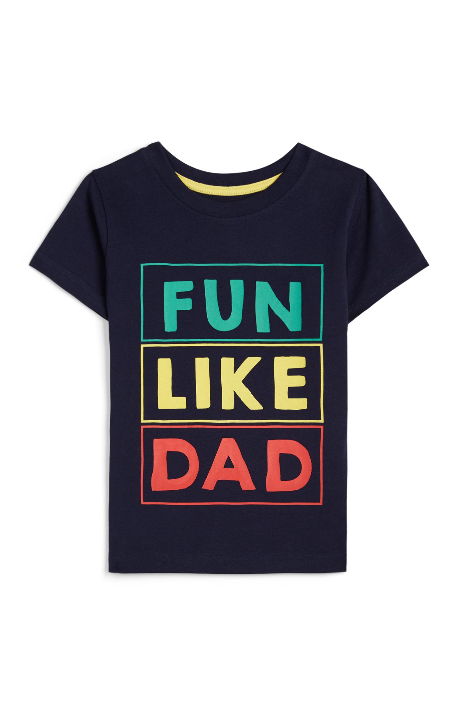 Fantovska temno modra majica z napisom za dojenčke