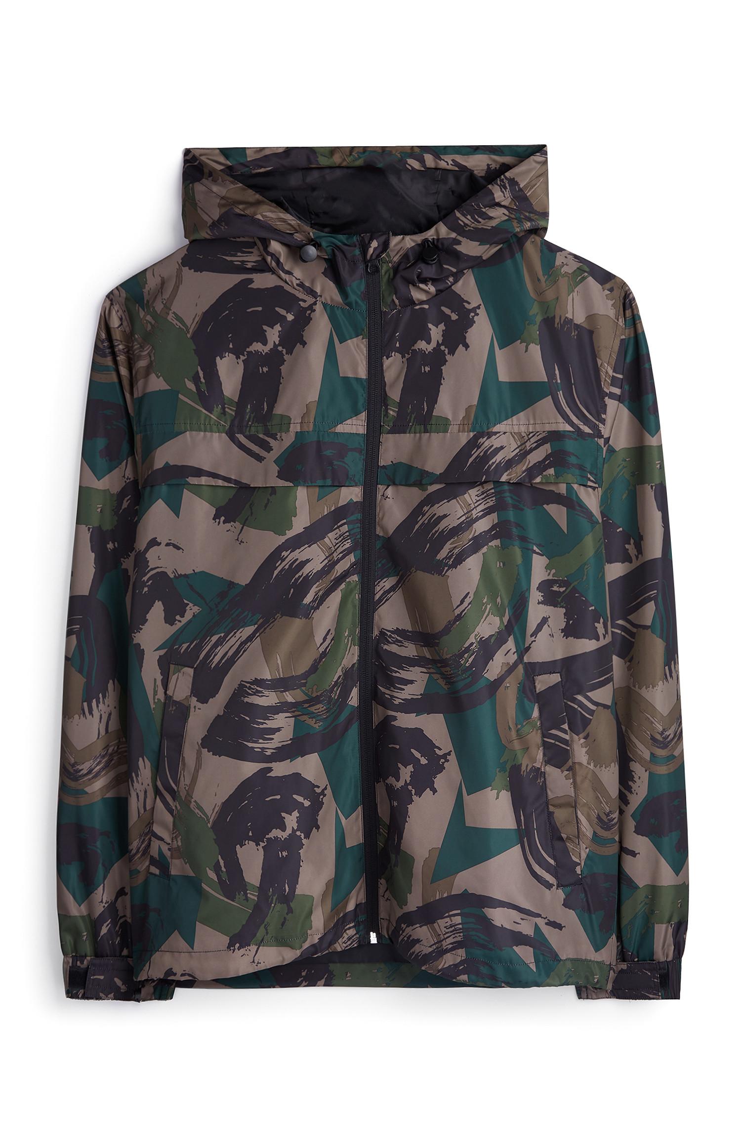 Sweat à capuche léger à imprimé camouflage