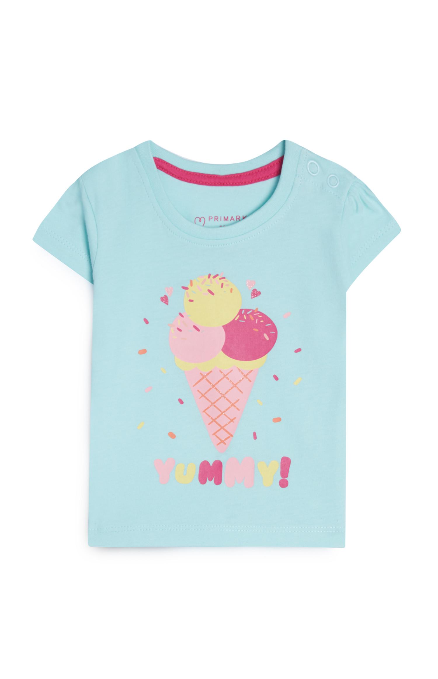 T-shirt gelado menina bebé azul