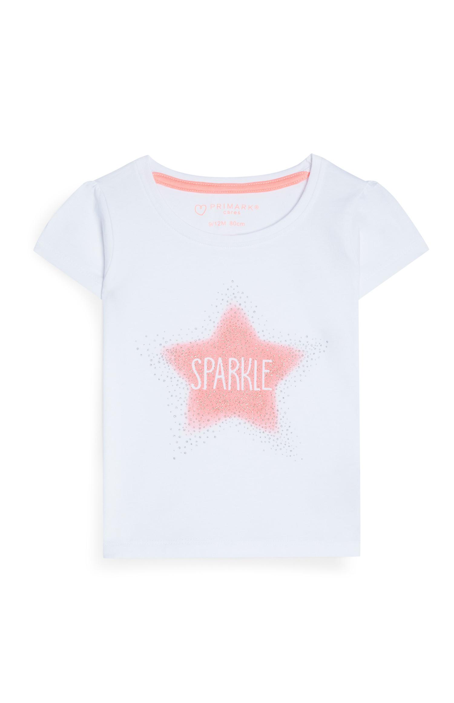 T-shirt estampado estrela menina bebé branco