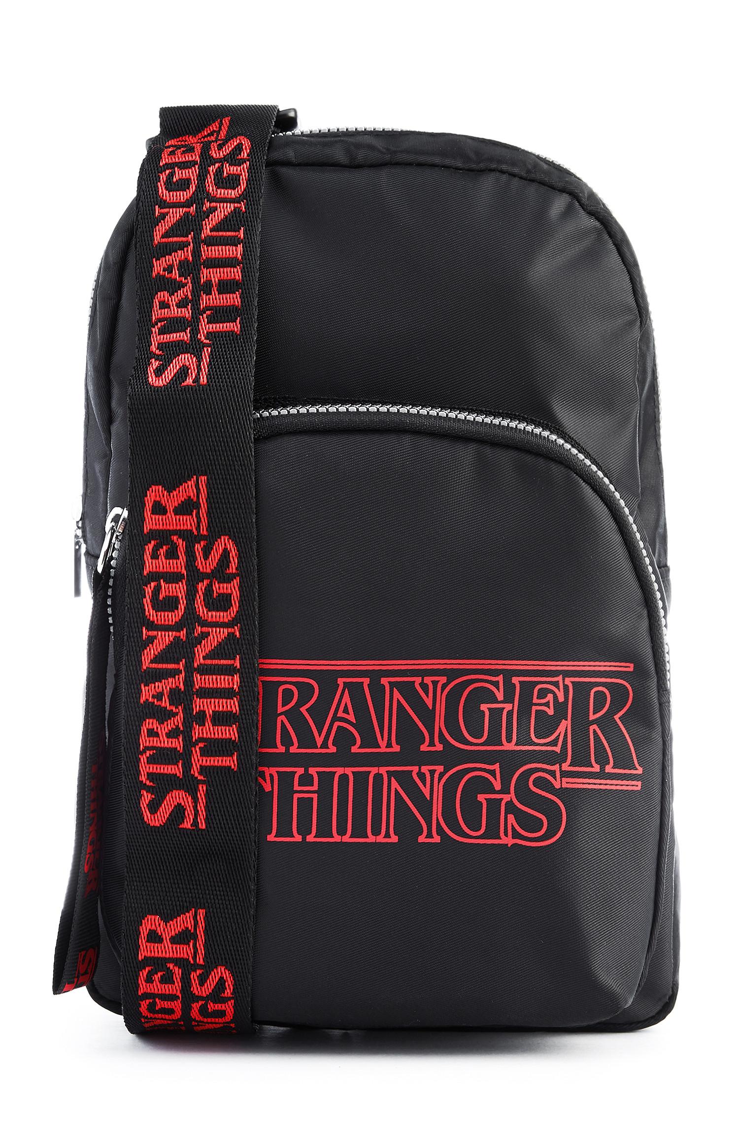 Mala tiracolo nylon Stranger Things preto