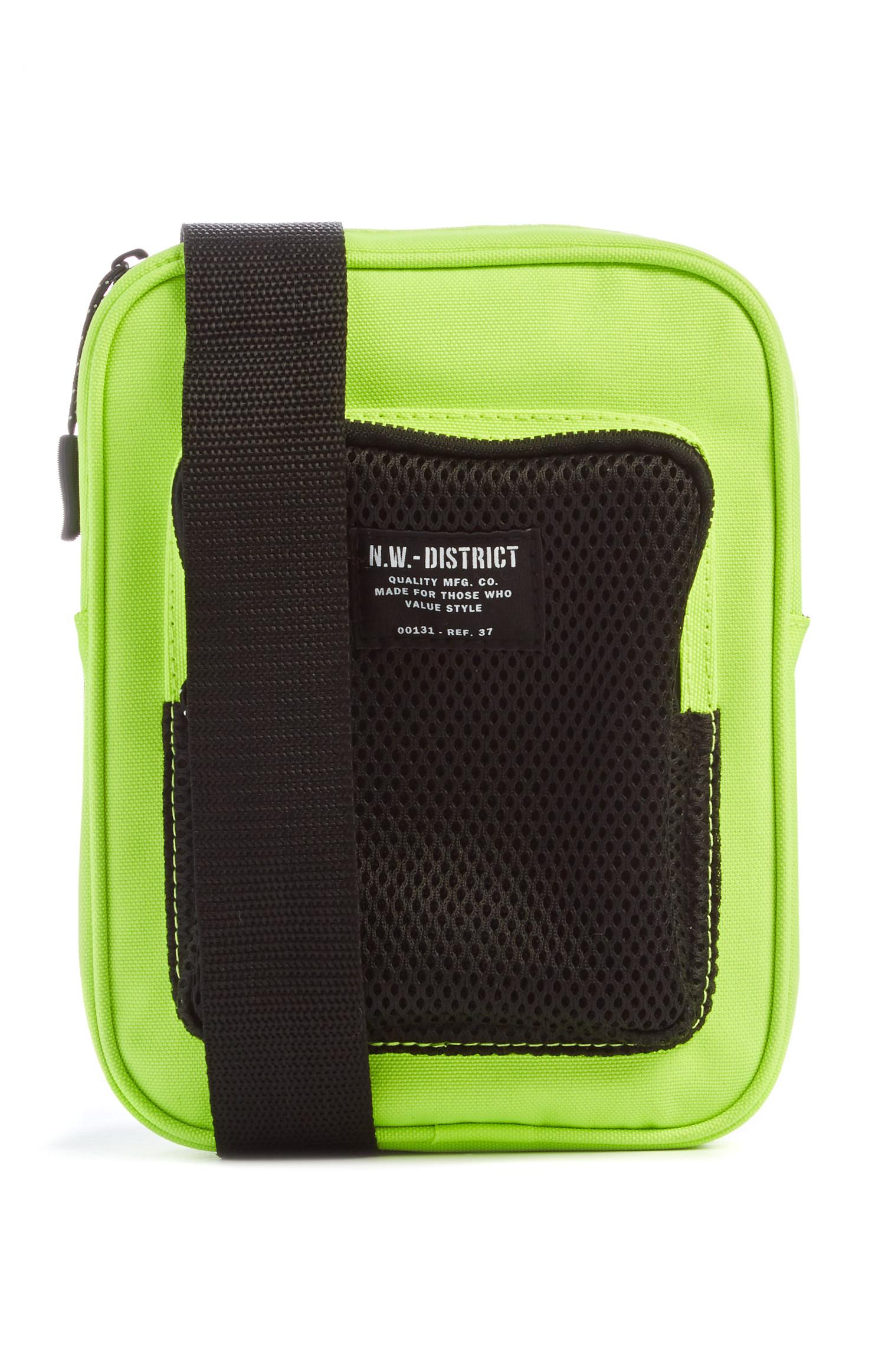 Borsello nero e giallo fluo da uomo