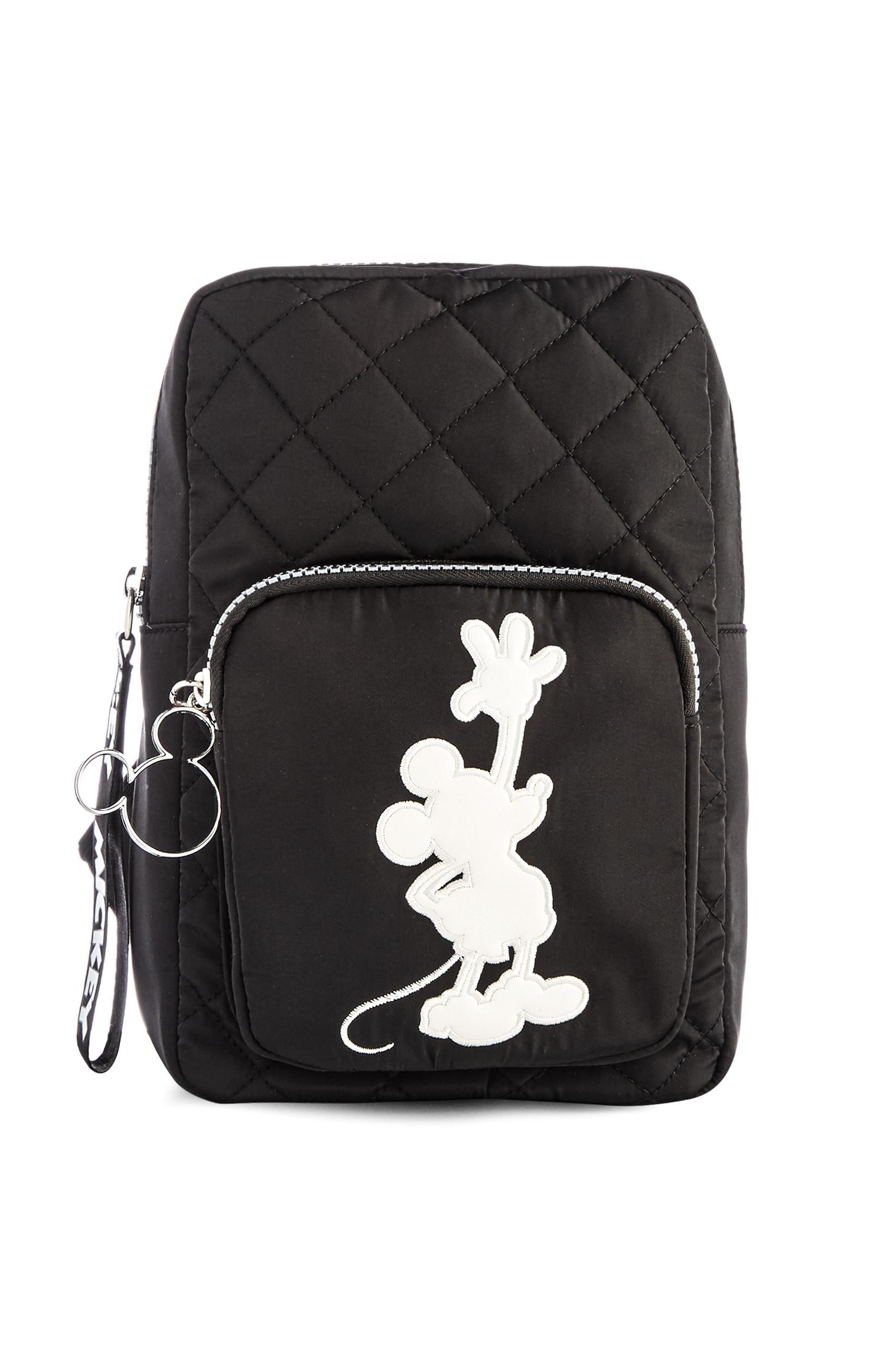 Sac à bandoulière noir en nylon Mickey Mouse