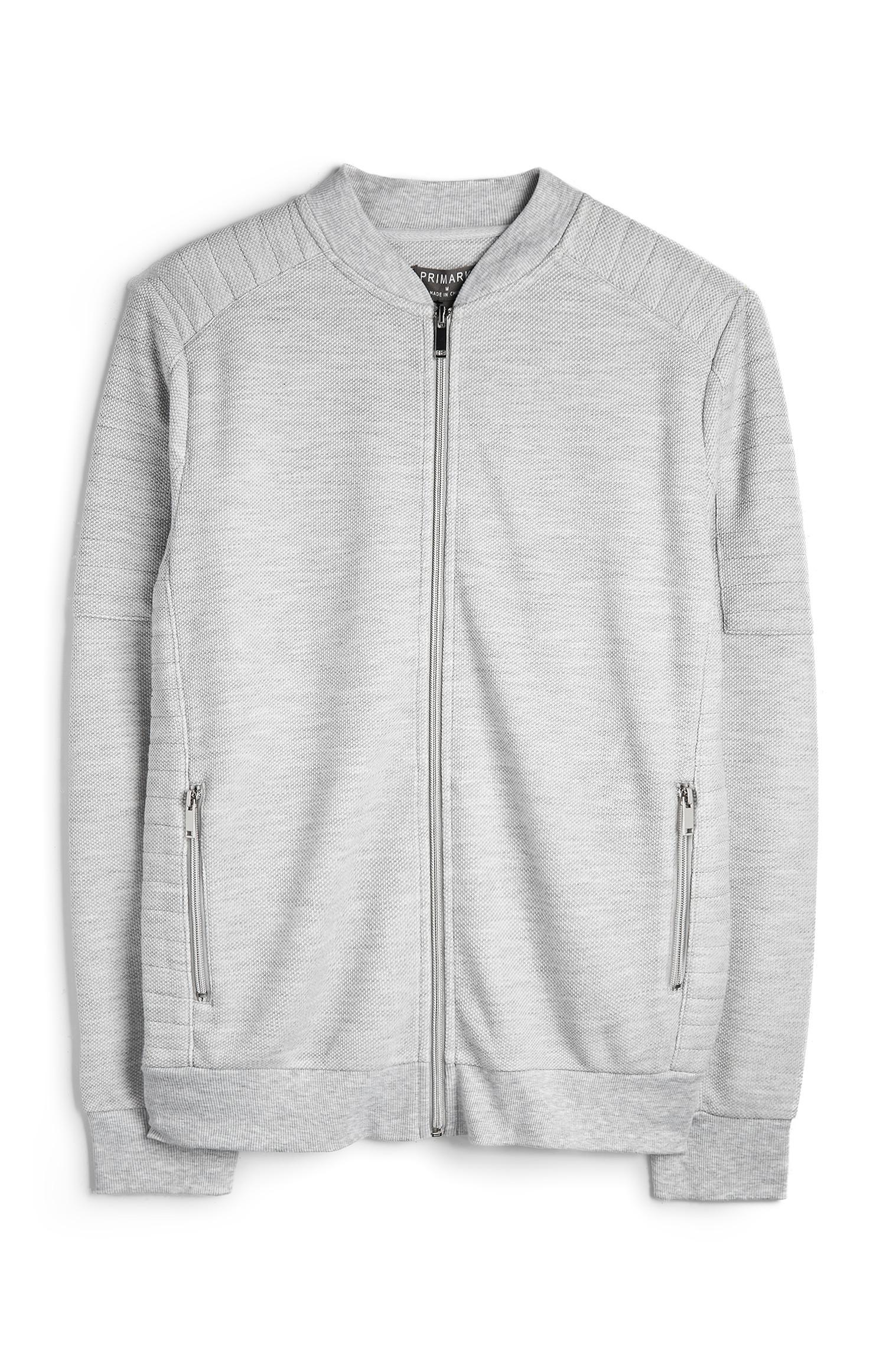 Veste grise style bomber