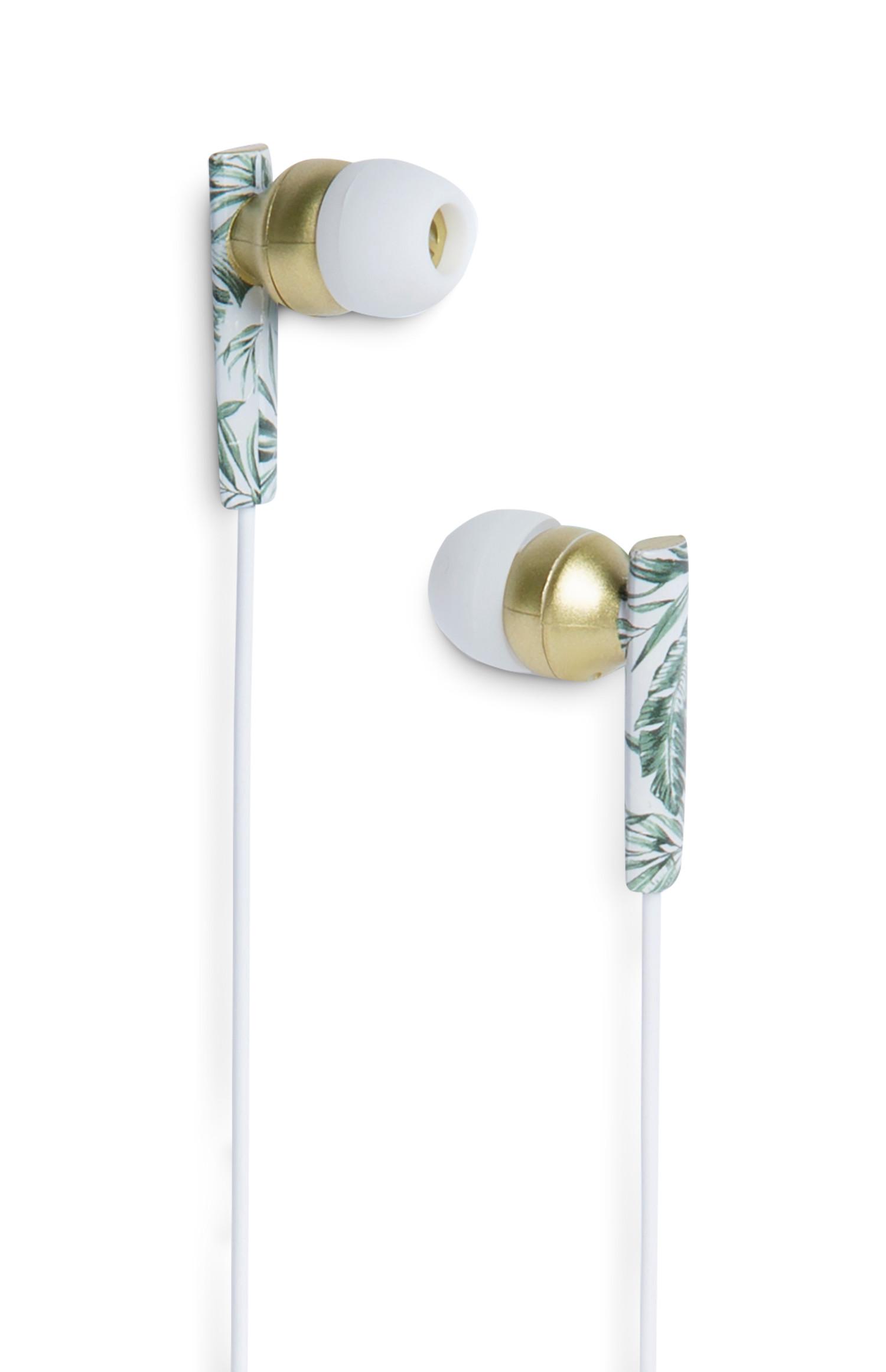 Slušalke s potiskom zelenih listov