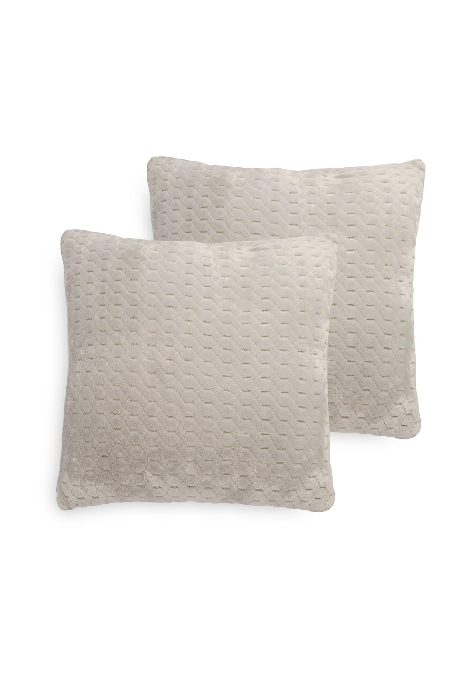 Teksturirana siva blazina, 2 kosa