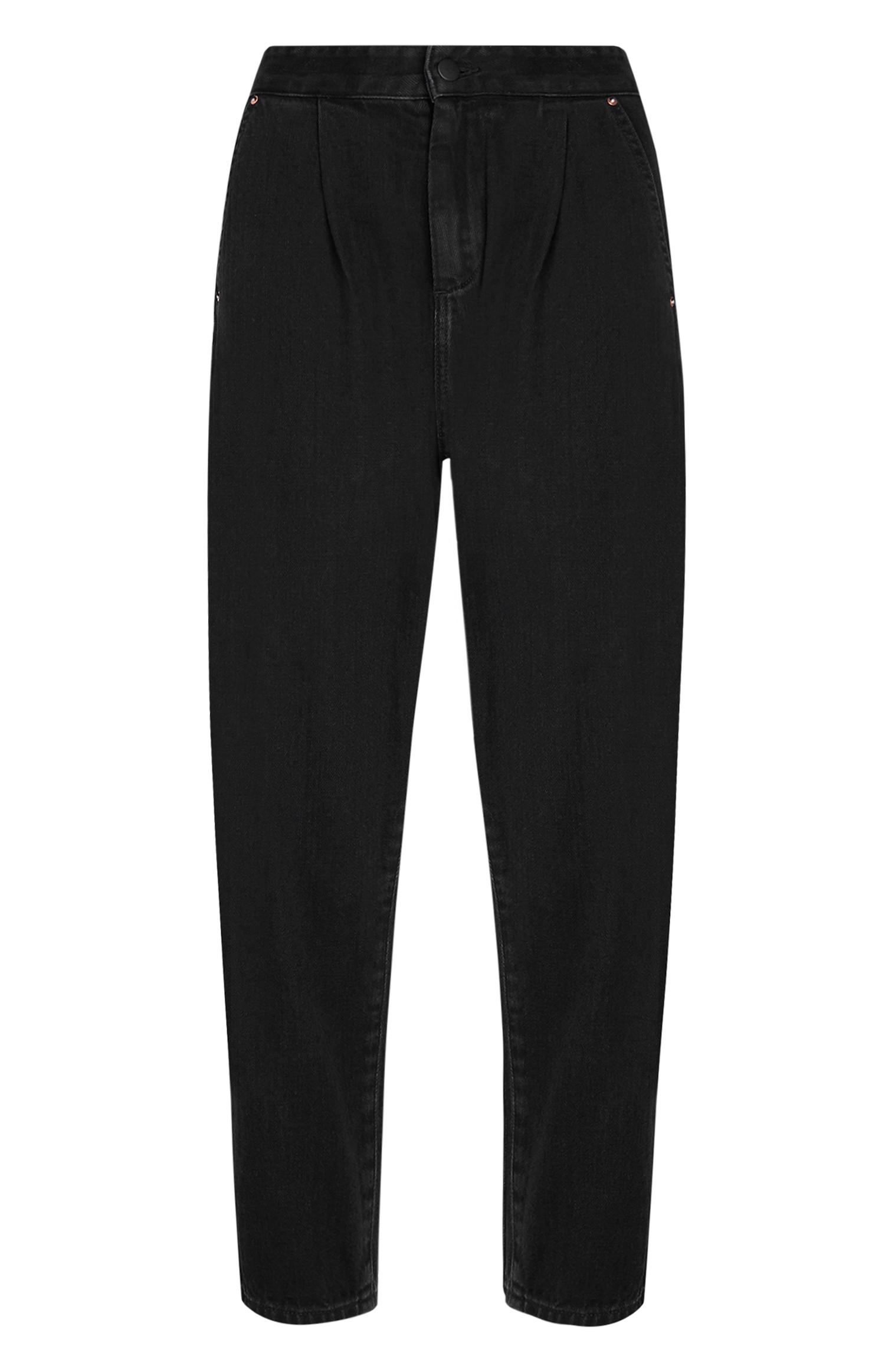 Calças ganga corte balão preto