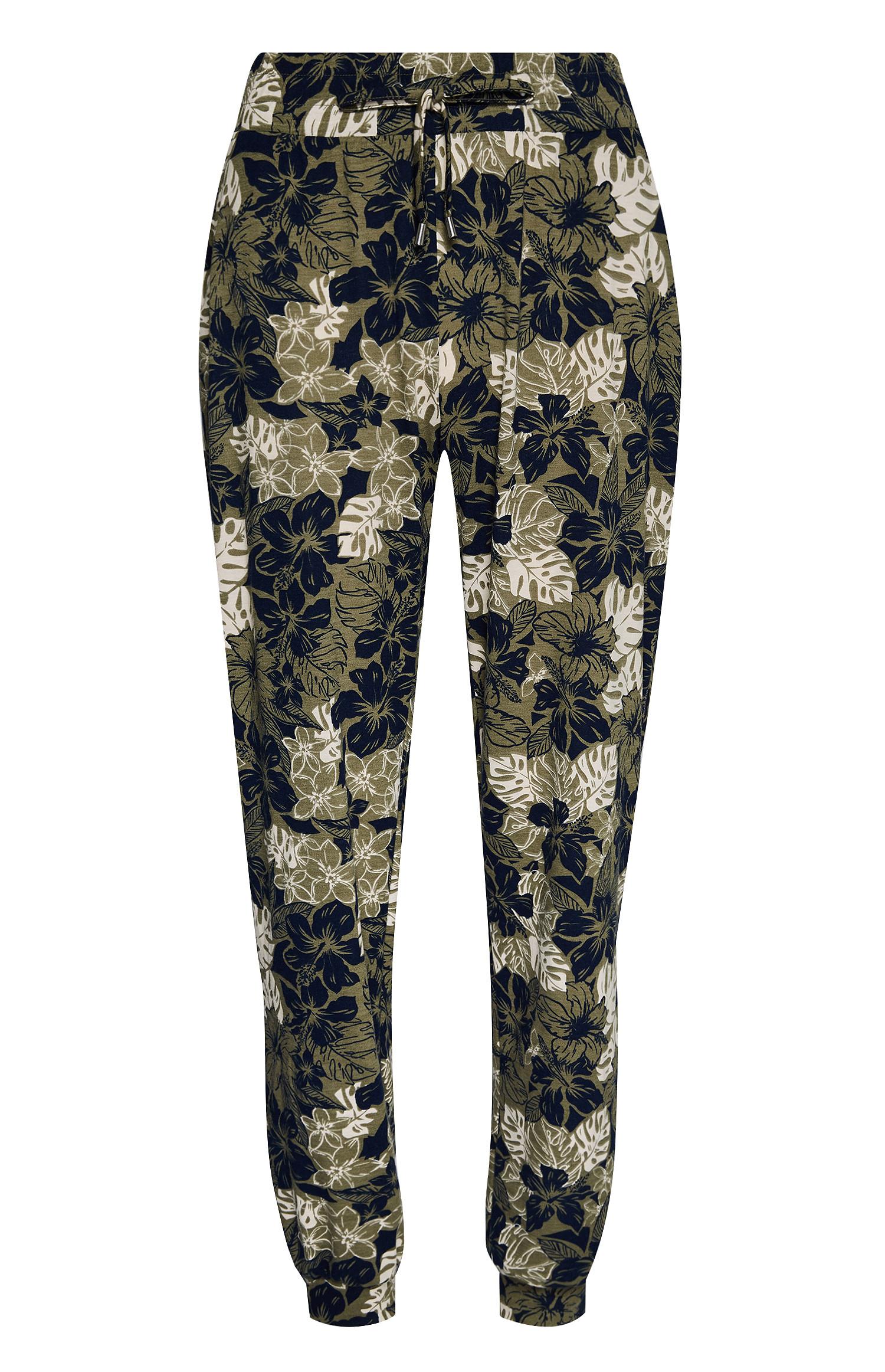 Jogging léger vert à motifs