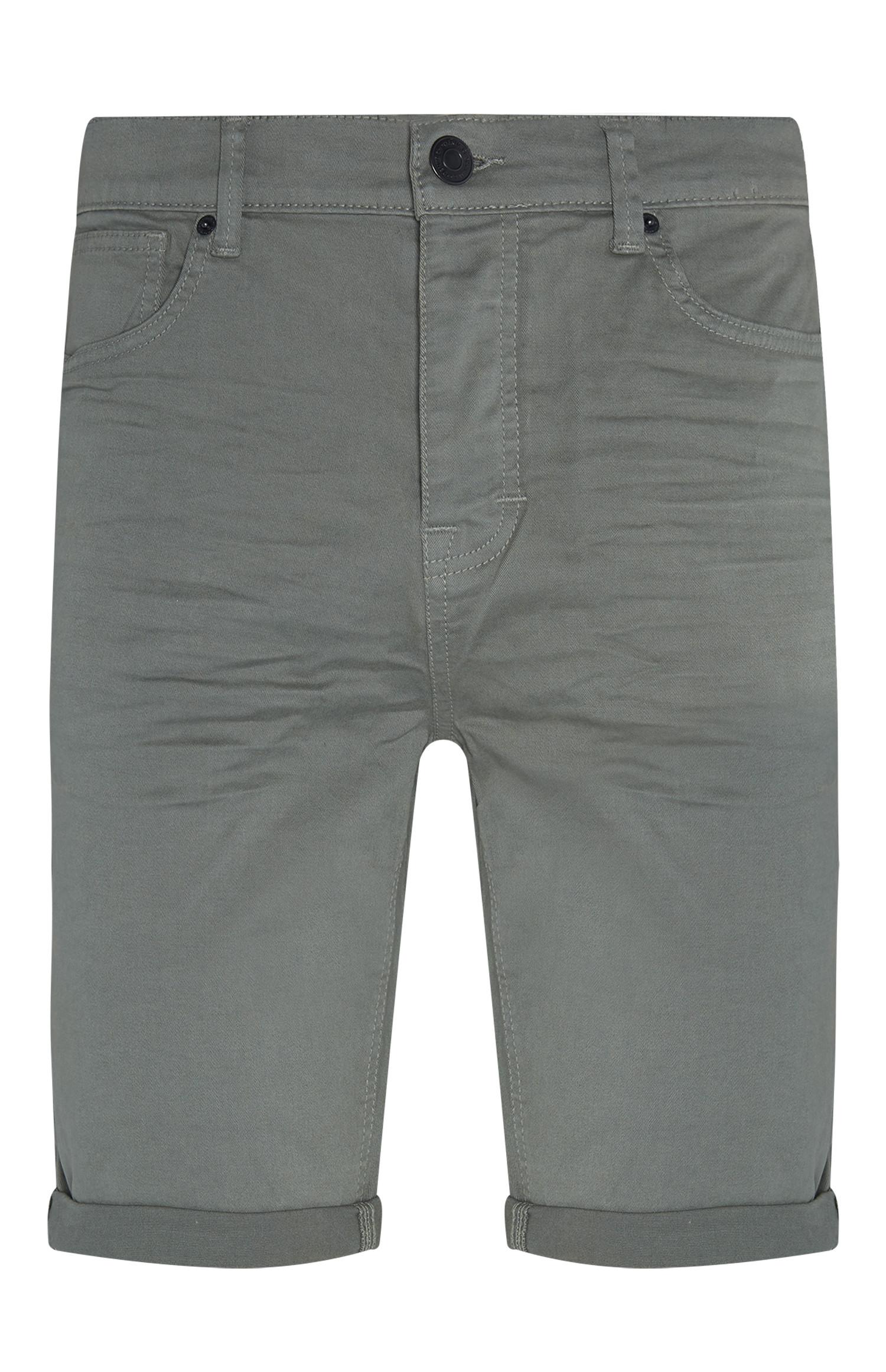 Kaki elastične kratke hlače iz kepra