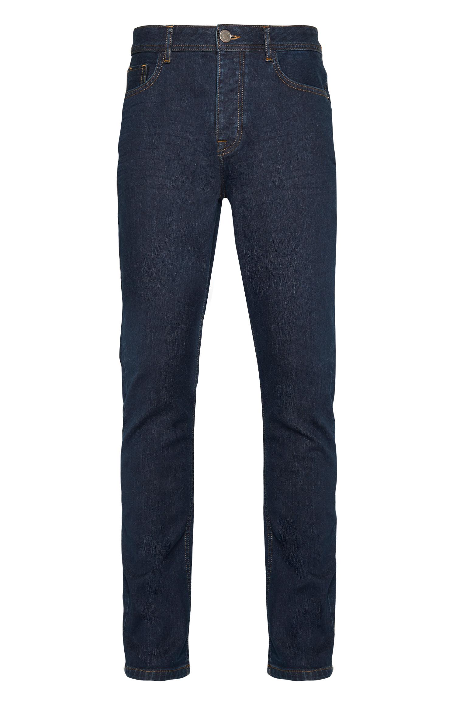 Jean bleu foncé stretch légèrement délavé coupe slim