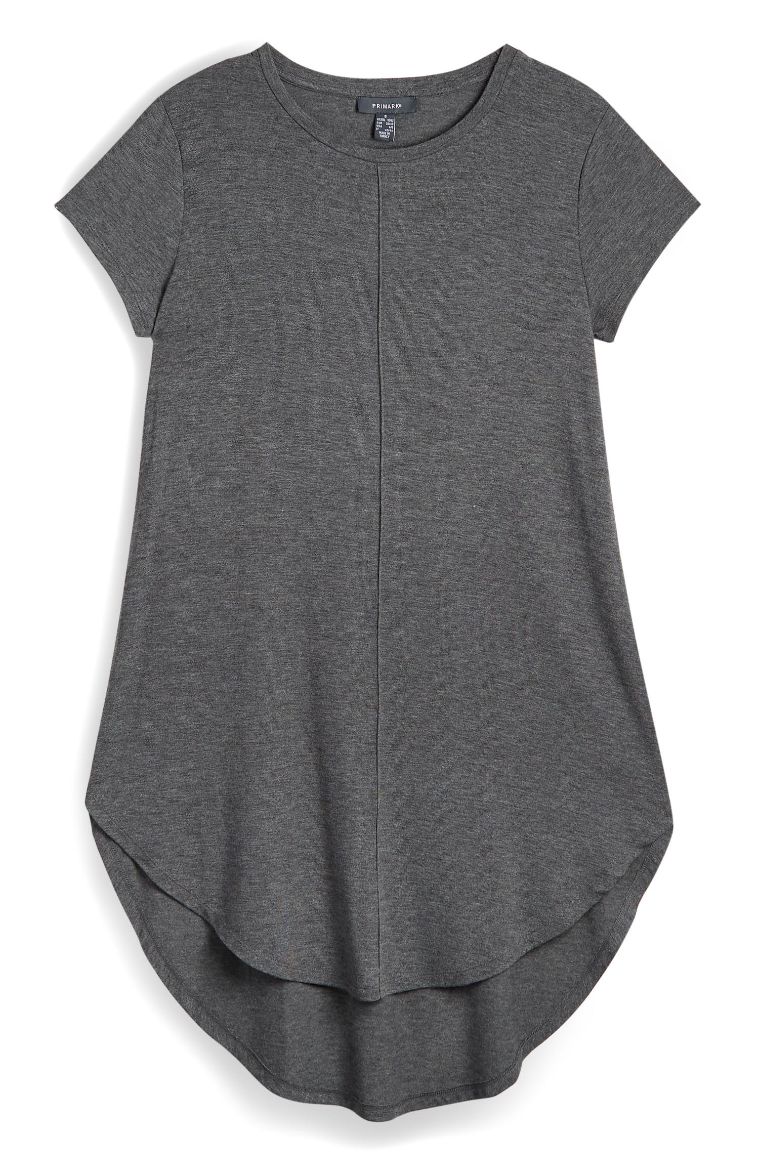 Siva majica s kratkimi rokavi iz viskoze