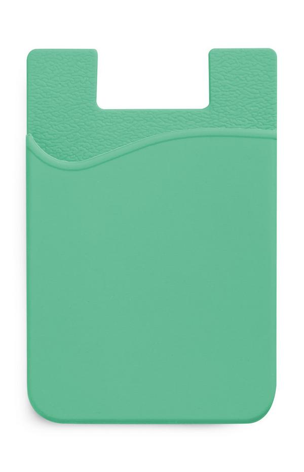 Porte-cartes vert en silicone
