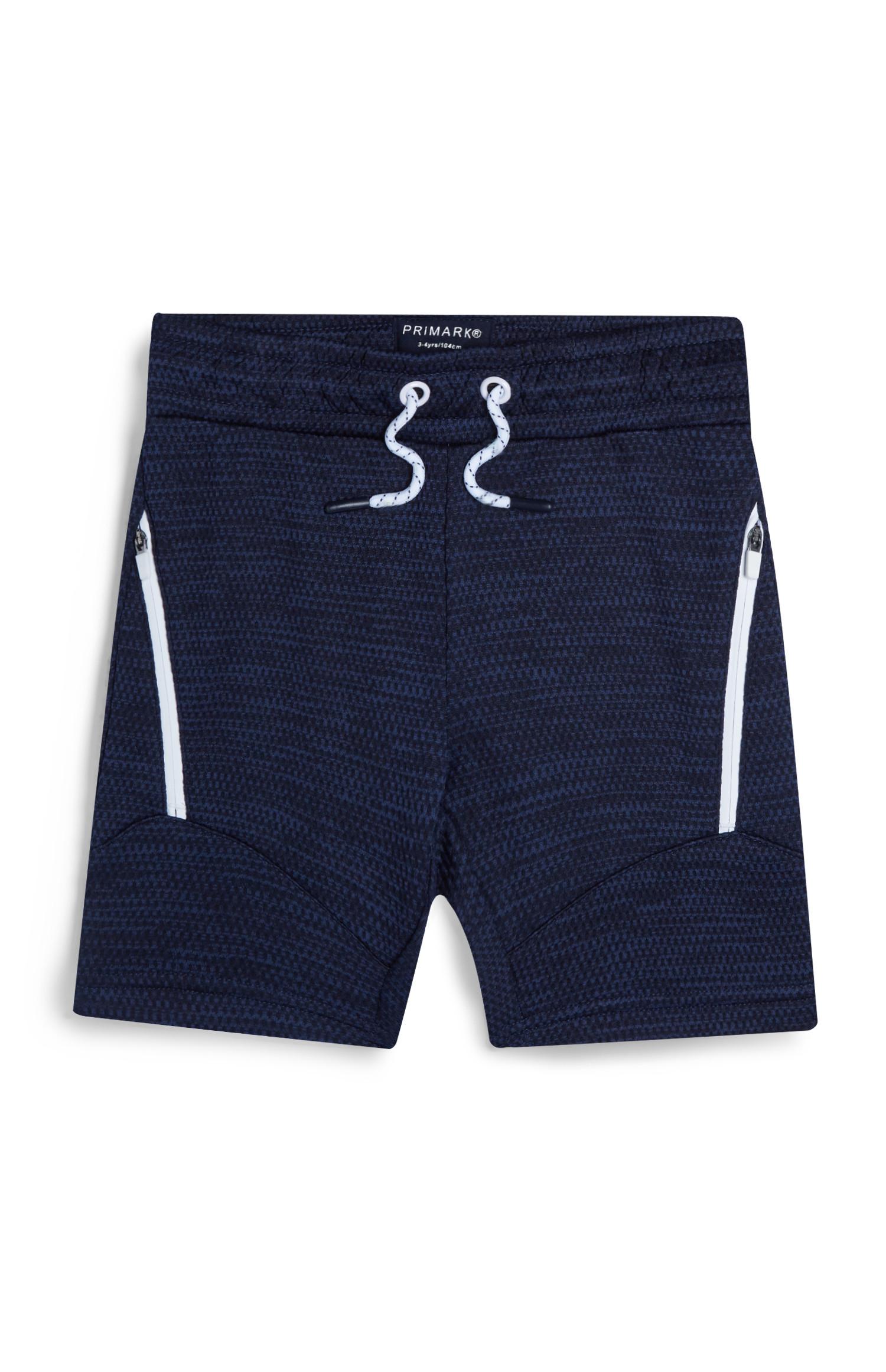 Shorts blu navy in mesh da bambino