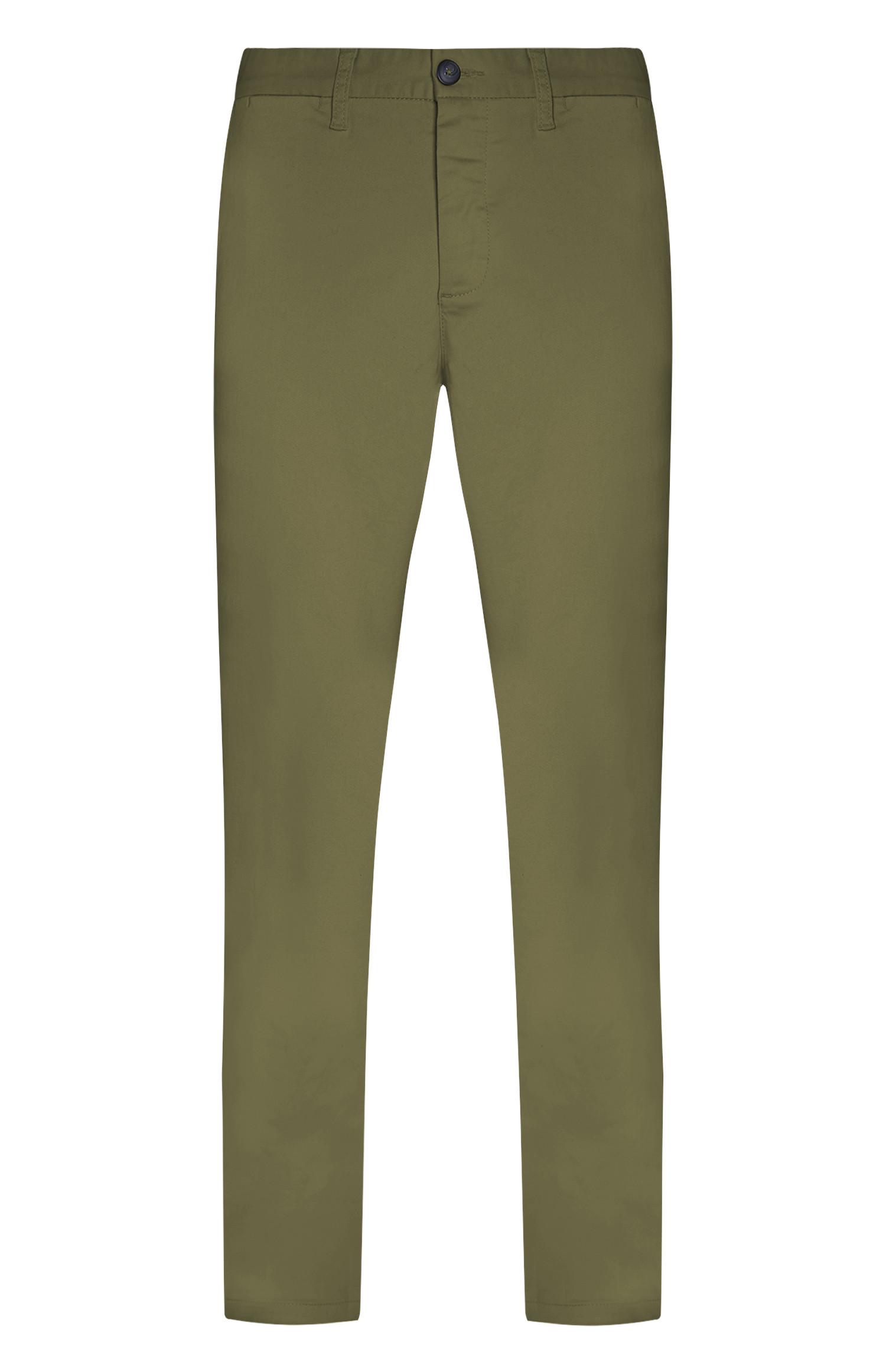 Pantalon chino kaki slim et stretch
