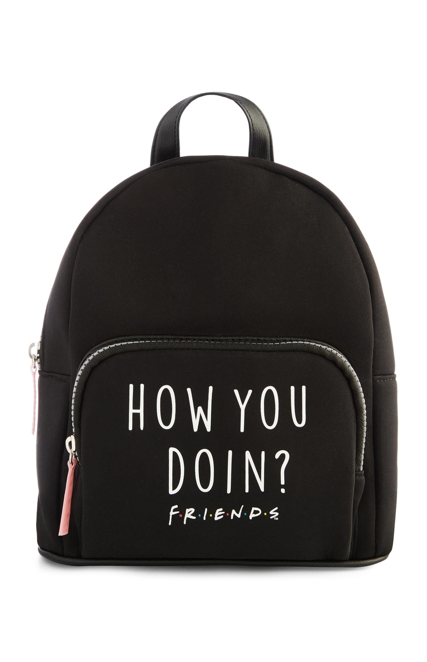 Sac à dos noir à message série TV Friends