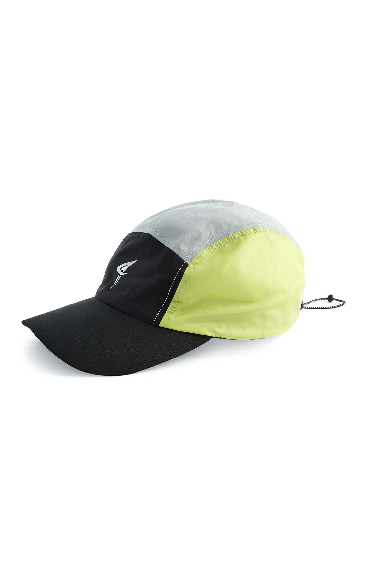 Cappellino a 5 pannelli nero e fluo