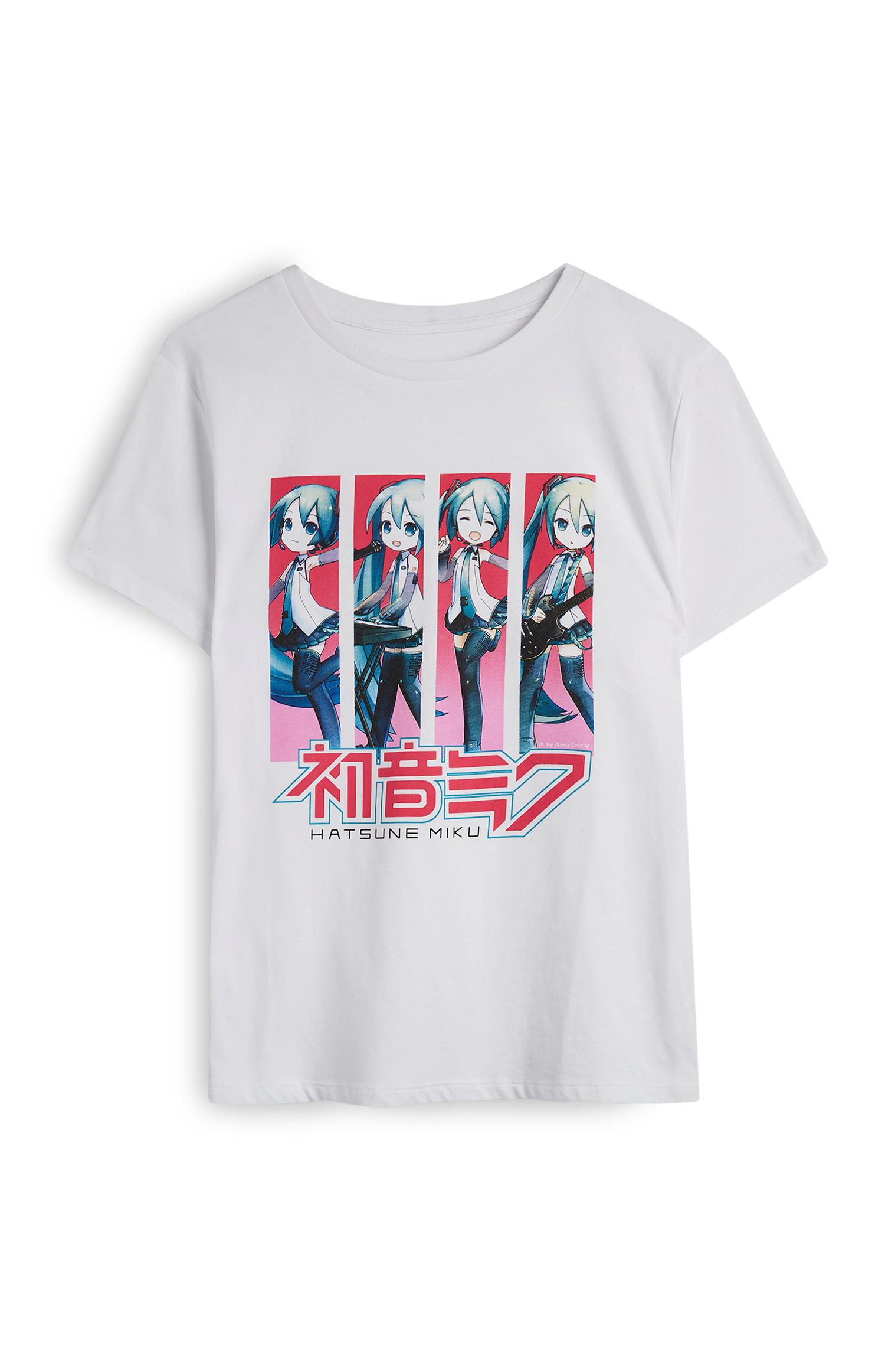 T-shirt Hatsune Miku branco