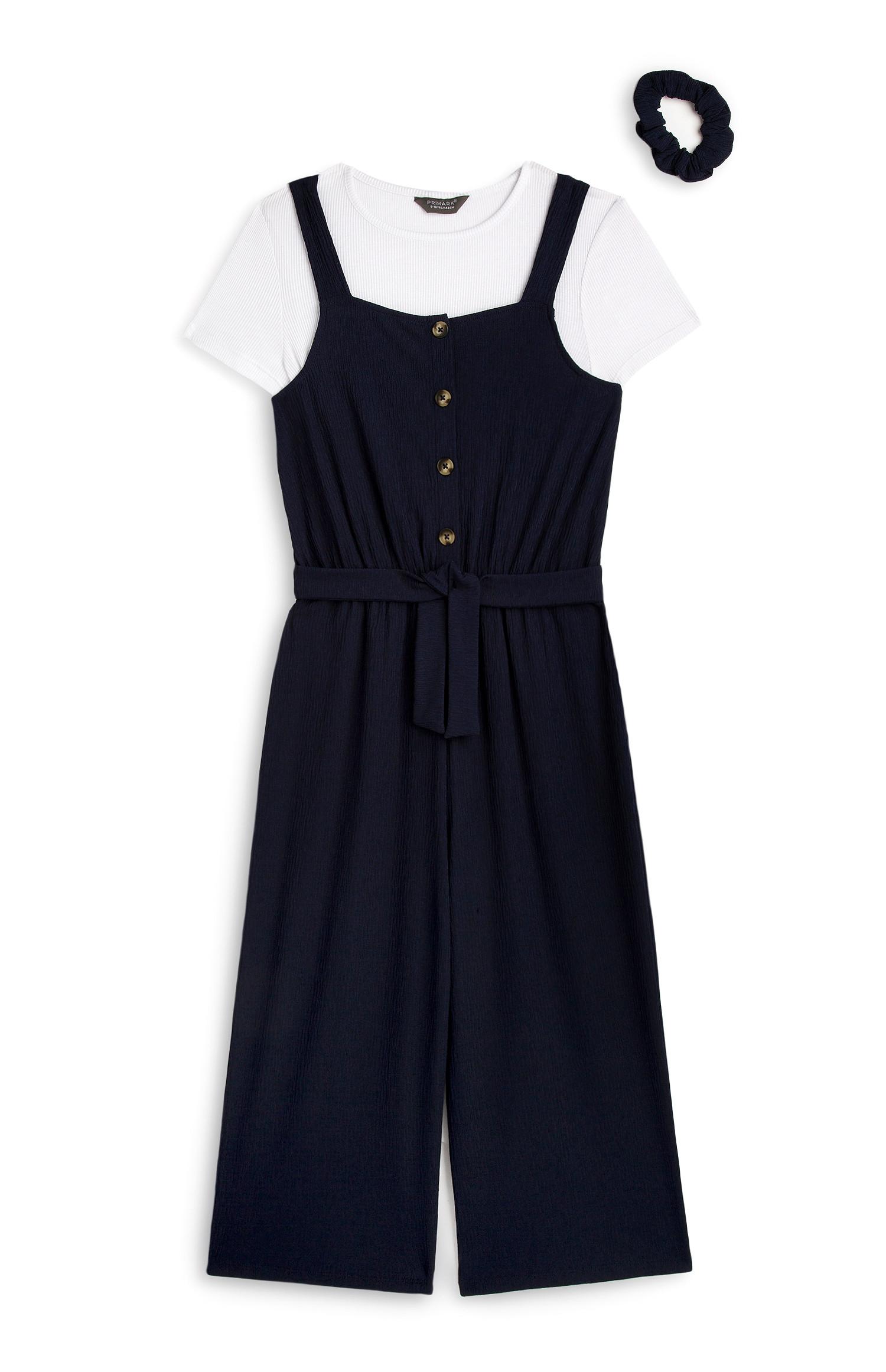 Completo 3 pezzi tuta intera nera da ragazza