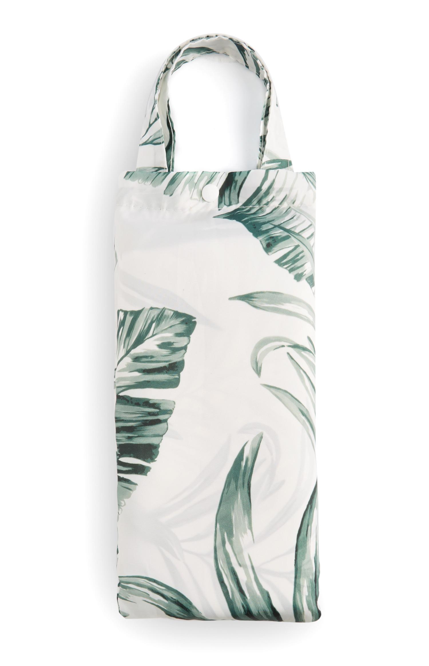 Cortina de ducha blanca con estampado de hojas | Accesorios para el