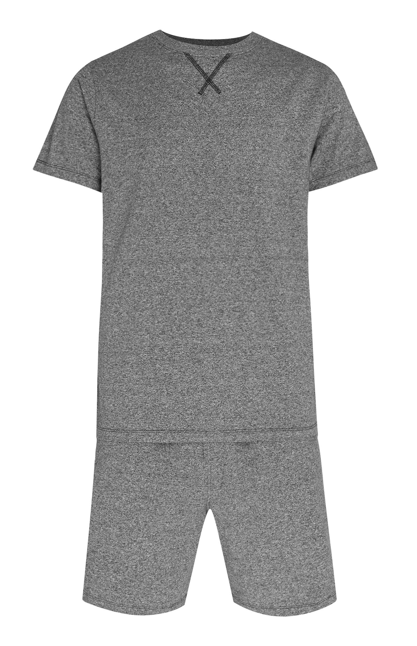 Pijama algodão biológico cinzento