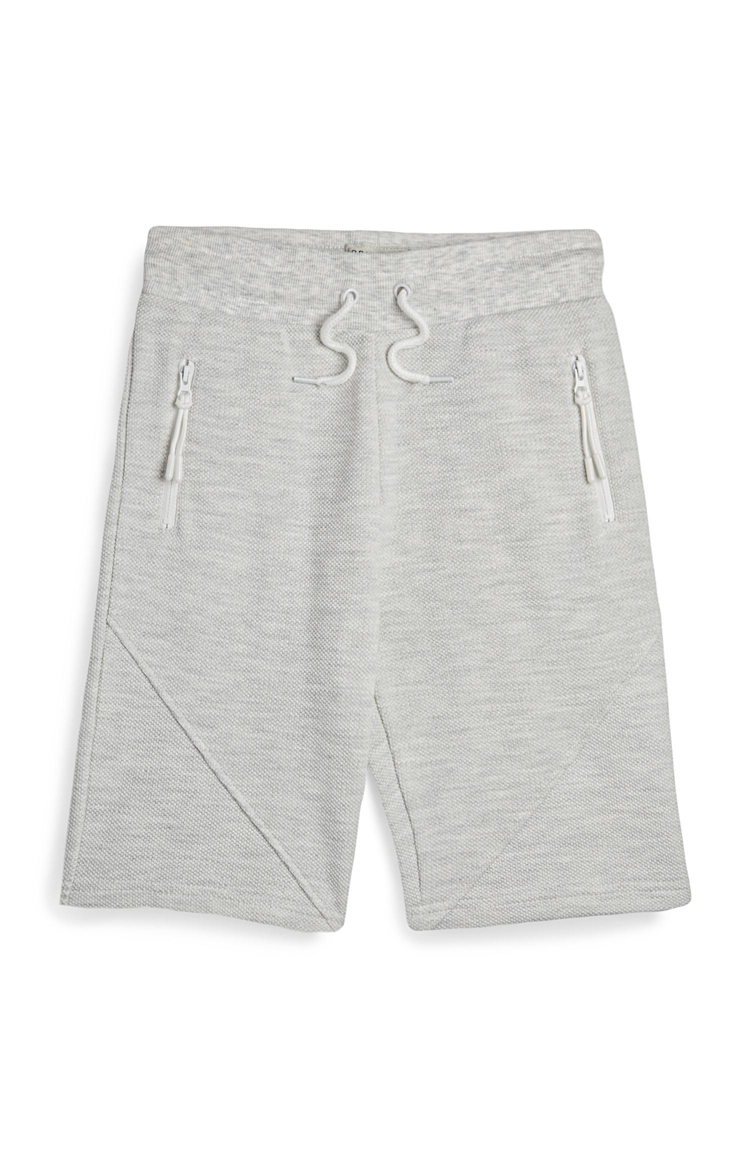 Shorts grigi in piqué da ragazzo