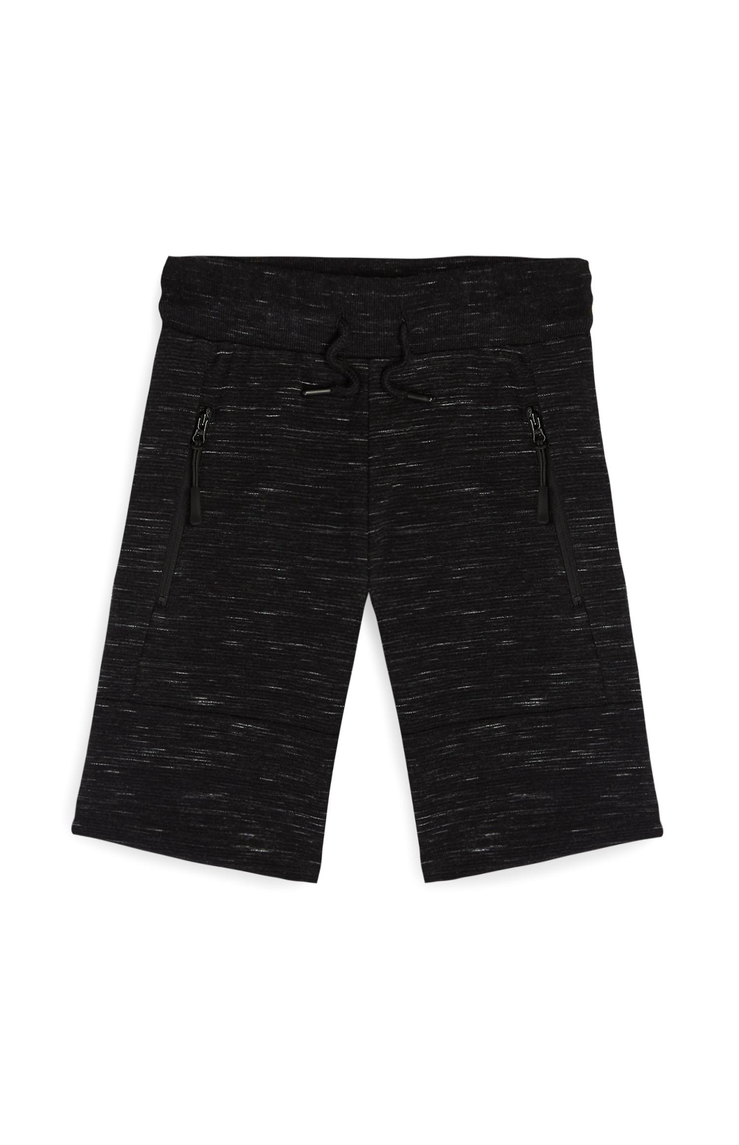 Shorts neri a coste da bambino