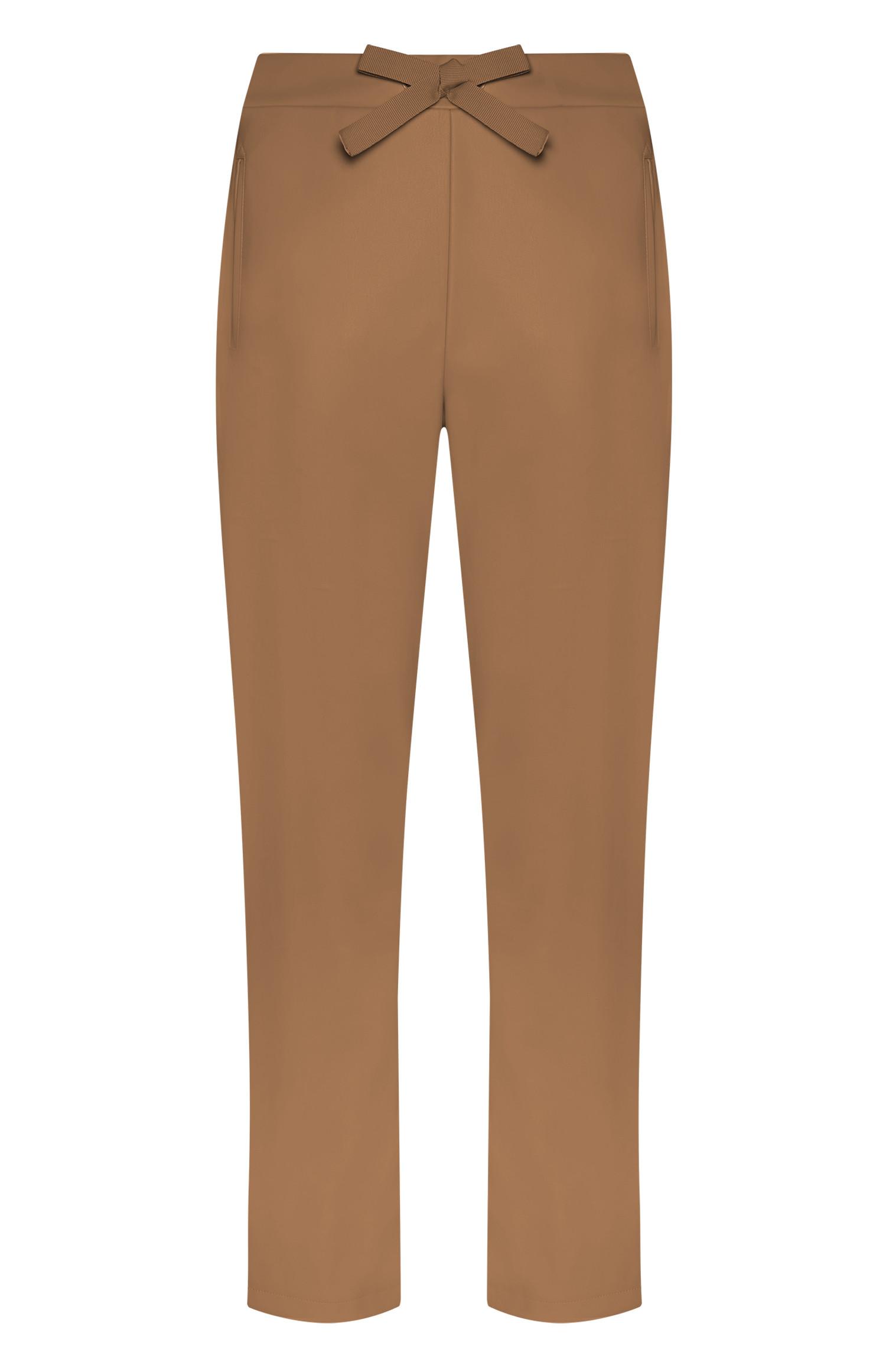 Pantalon marron ample à nœud